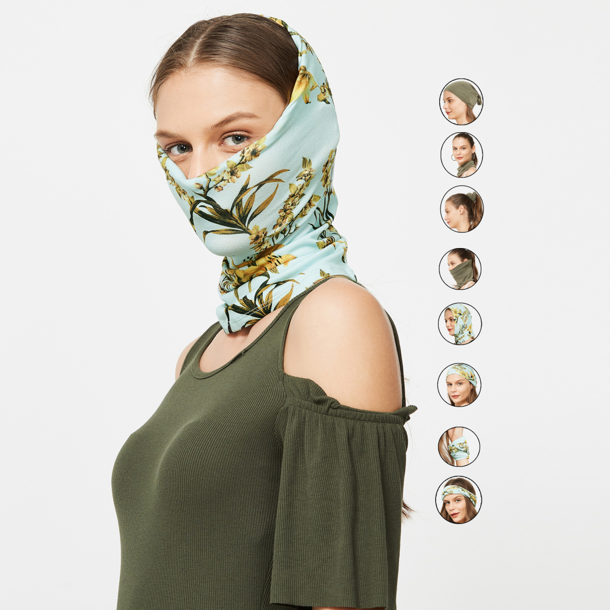 GINGER Women Printed 2-Layered Fashion Cloth Mask - Pack of 2 Pcs.