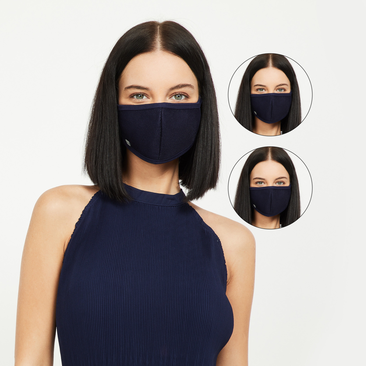 BASIX Women Bob Shield 6-Layered Face Masks - Pack of 3