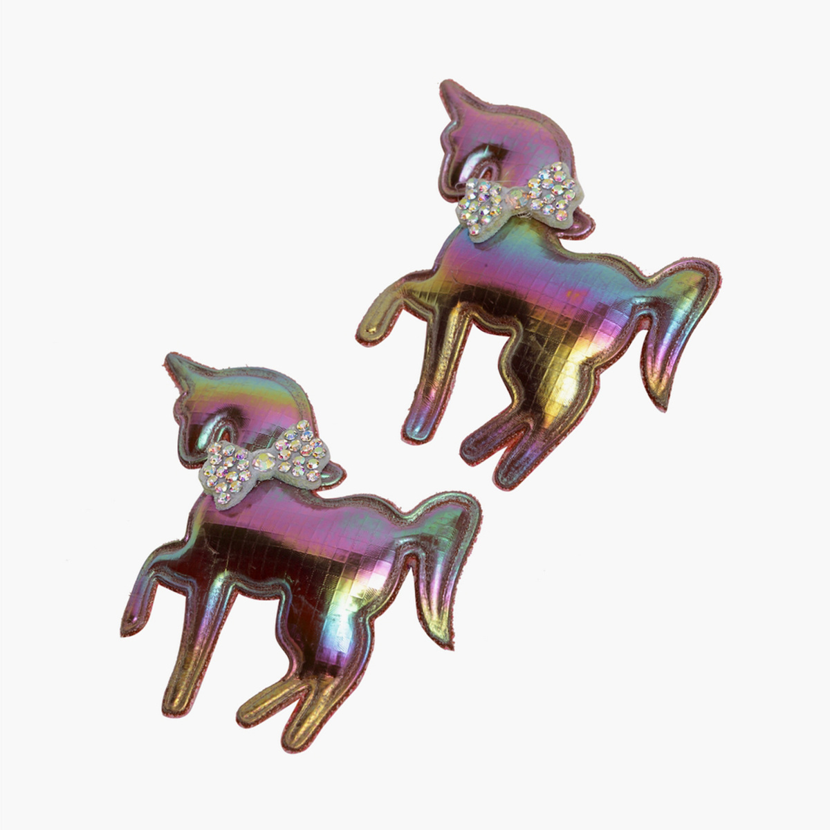 

STOLN Girls Sequinned Unicorn Accent Alligator Clips - Set of 2, Multicolour