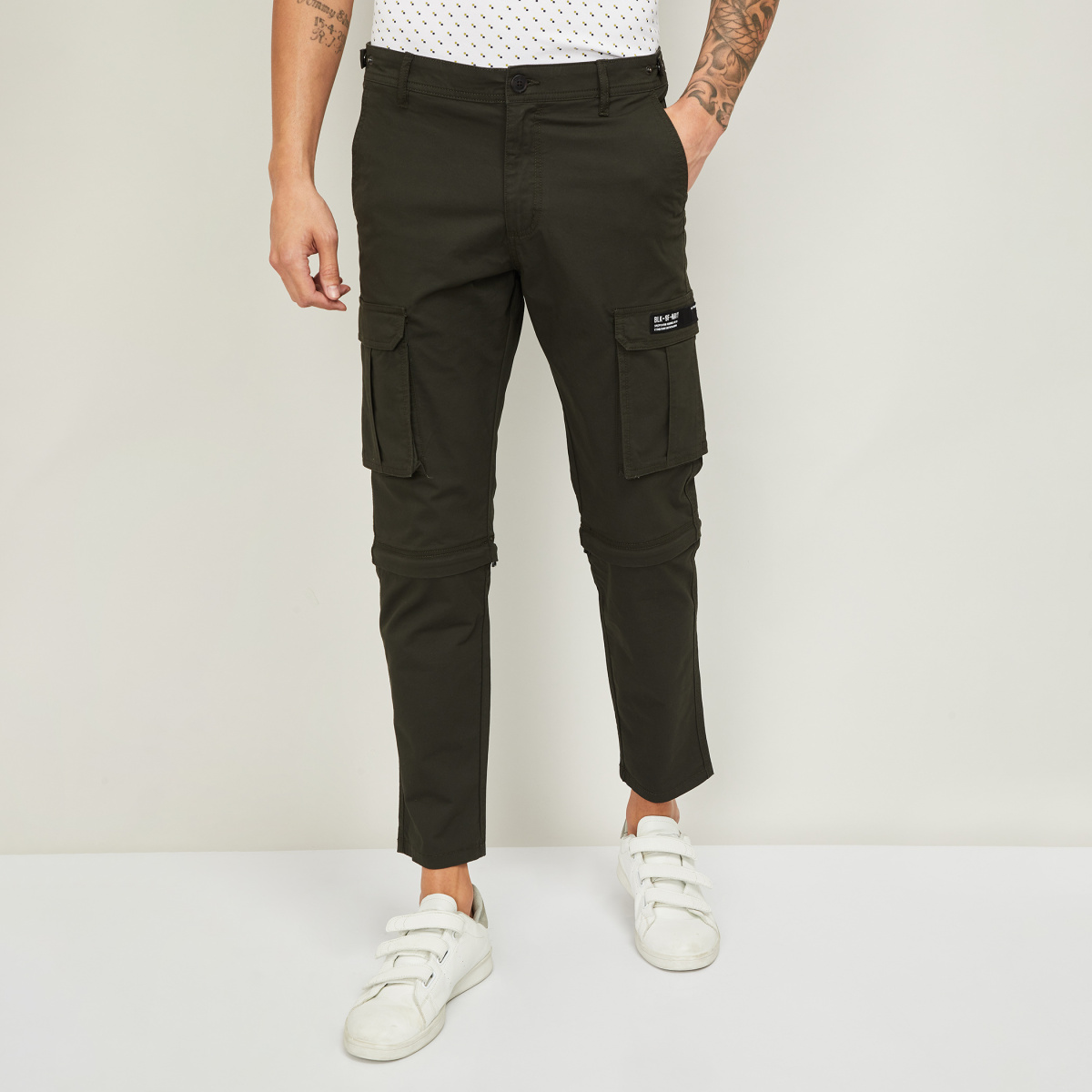 River Island tapered cargo trousers in khaki  ASOS