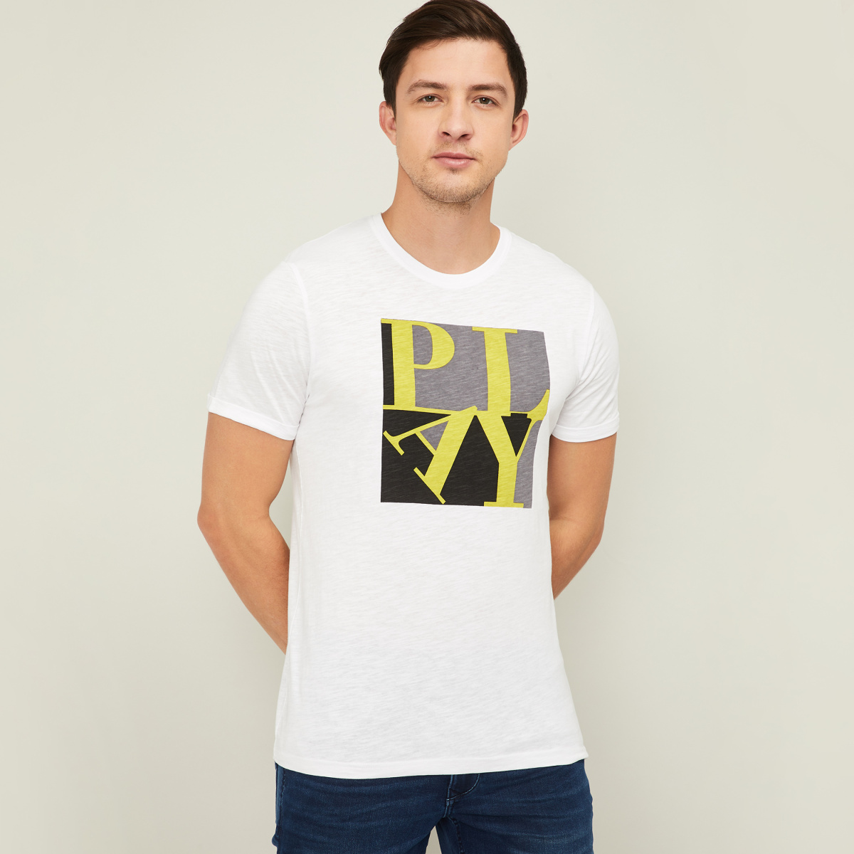 FAME FOREVER Men Printed Casual T-shirt