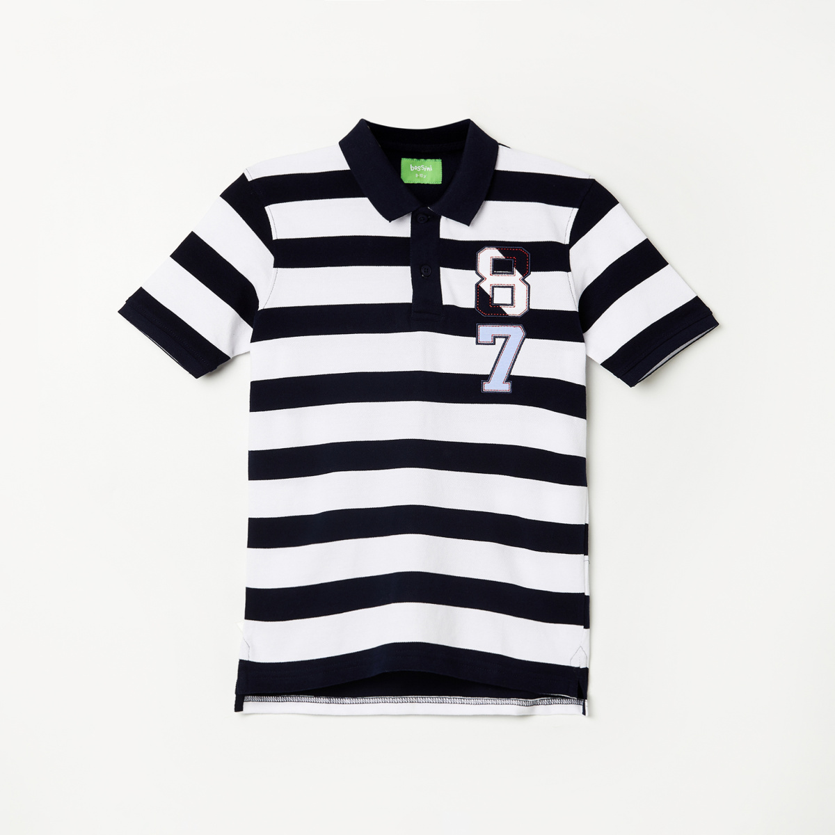 BOSSINI Boys Striped Short Sleeves Polo T-shirt