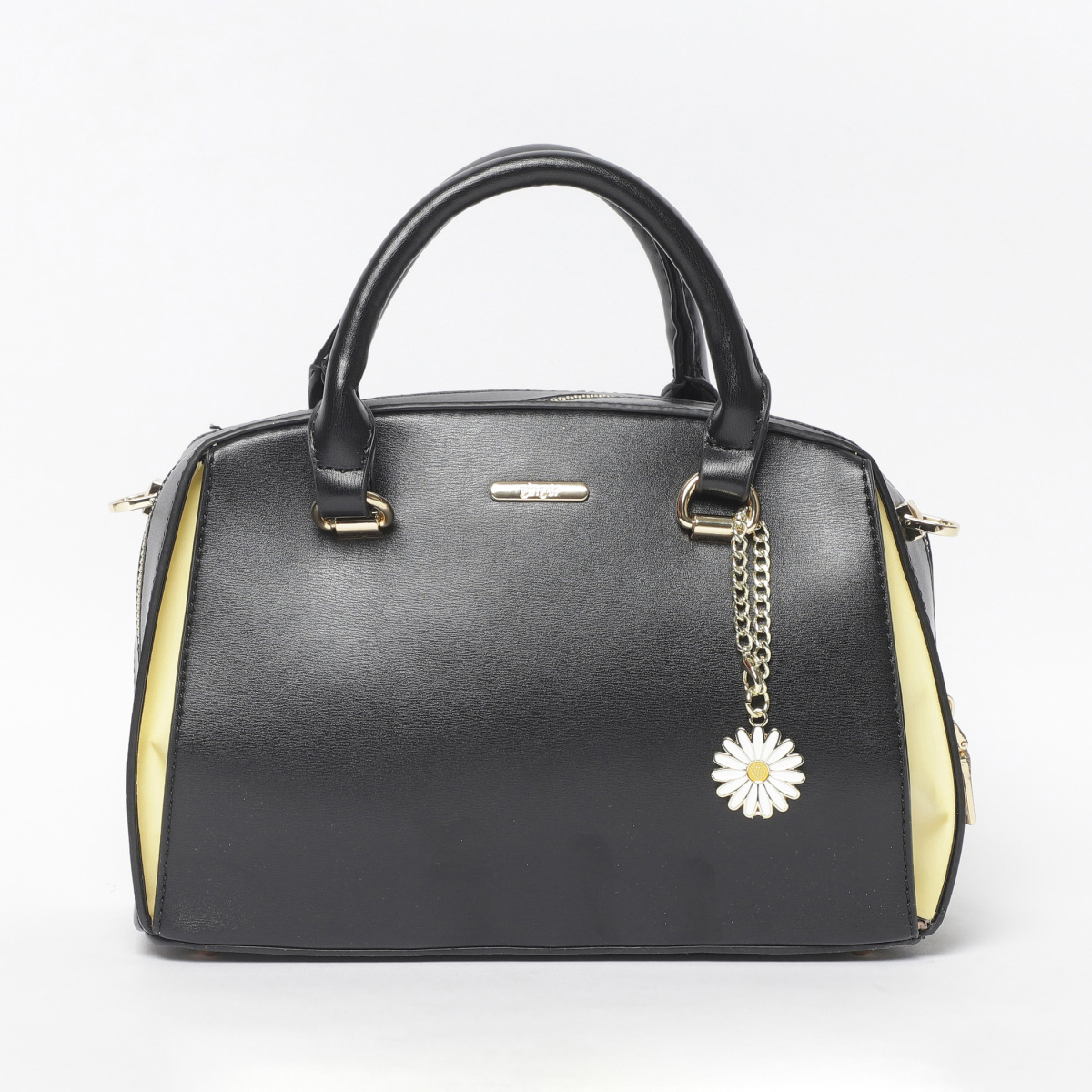 GINGER Women Solid Zip-Closure Bowler Handbag