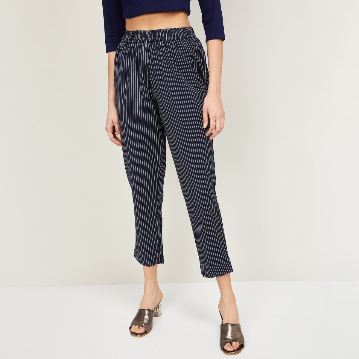 Linen Rich Striped Relaxed Trousers | White Stuff | M&S