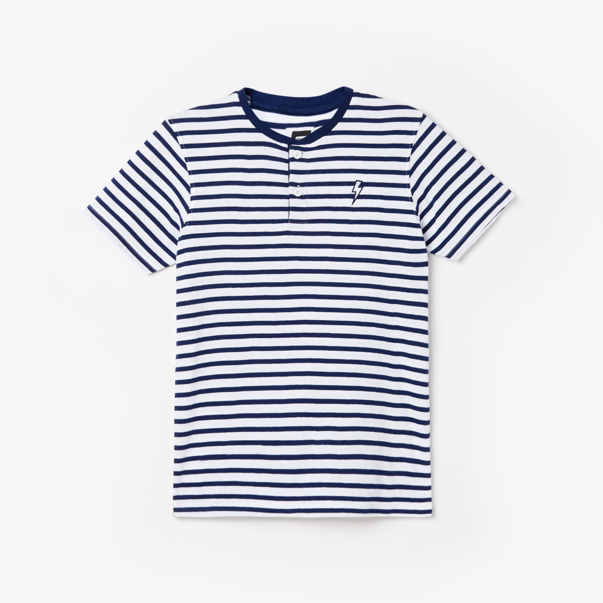 FAME FOREVER YOUNG Boys Striped Henley T-shirt
