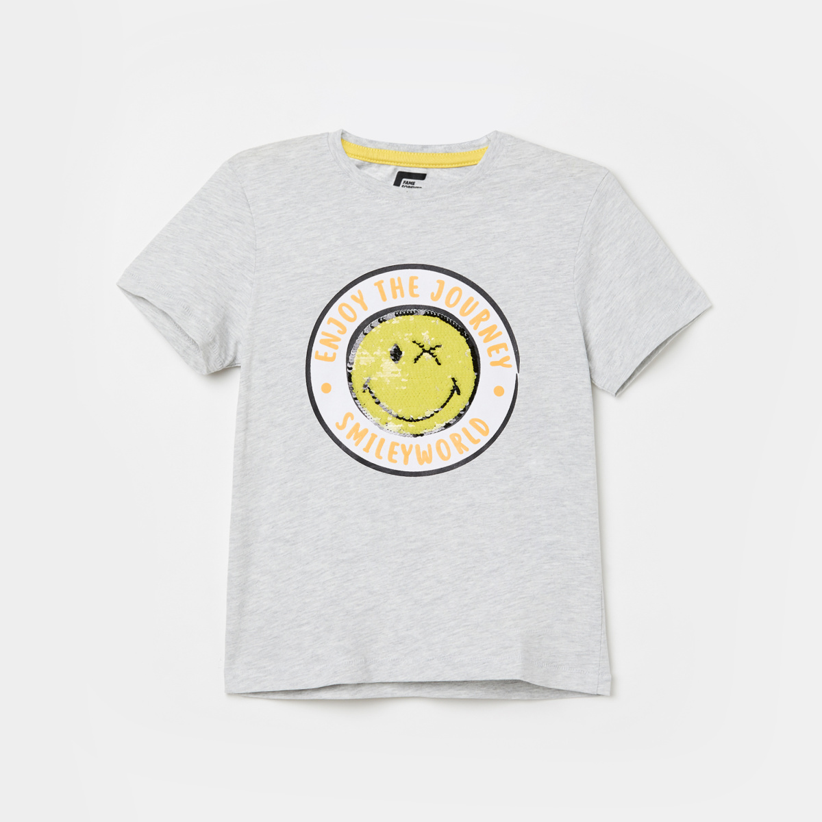 FAME FOREVER KIDS Boys Graphic Print Crew Neck T-shirt