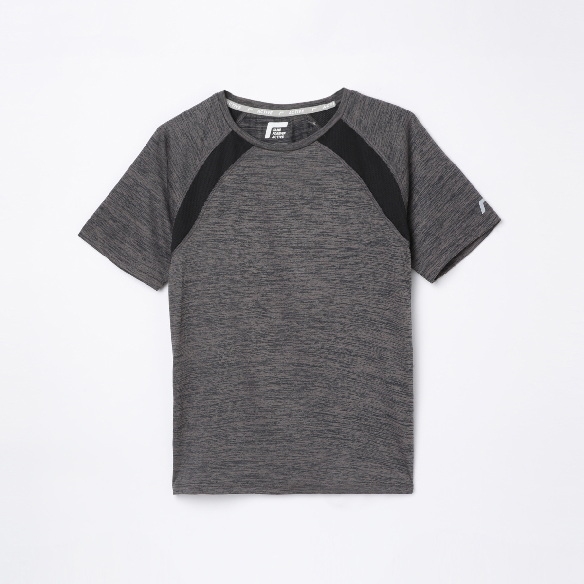 FAME FOREVER ACTIVE Boys Textured Crew Neck T-shirt