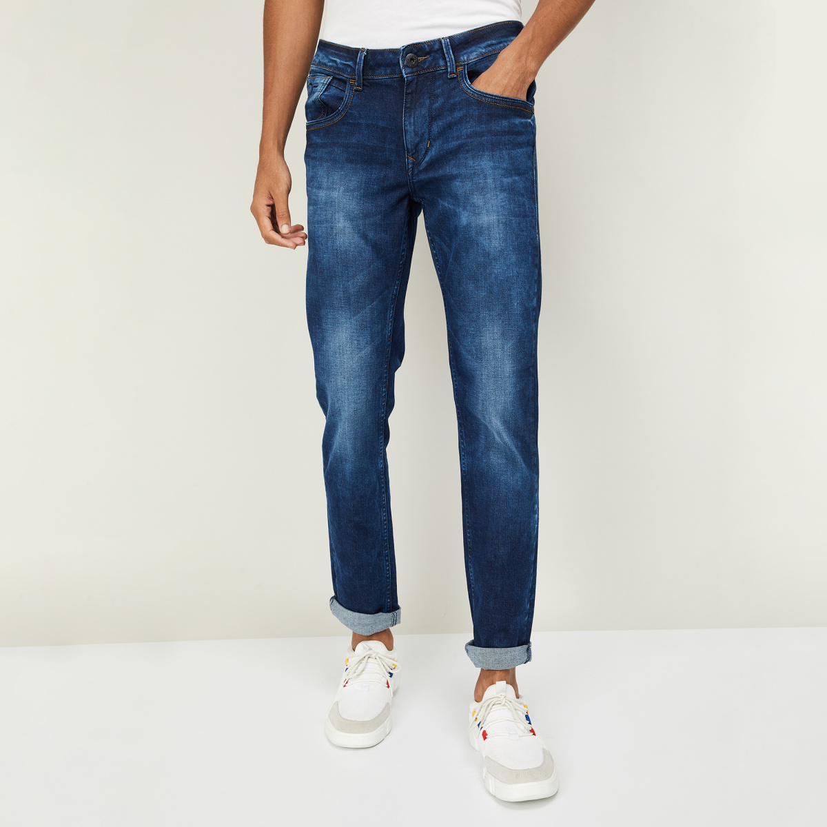 FLYING MACHINE Men Washed Skinny Fit Jeans