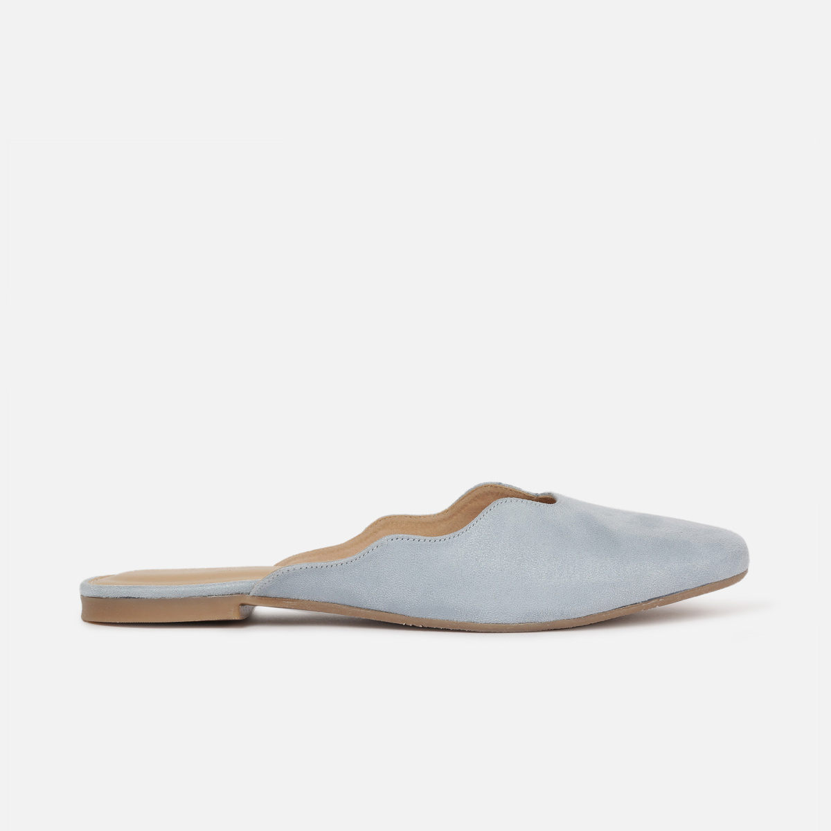GINGER Women Solid Scalloped Edge Mules
