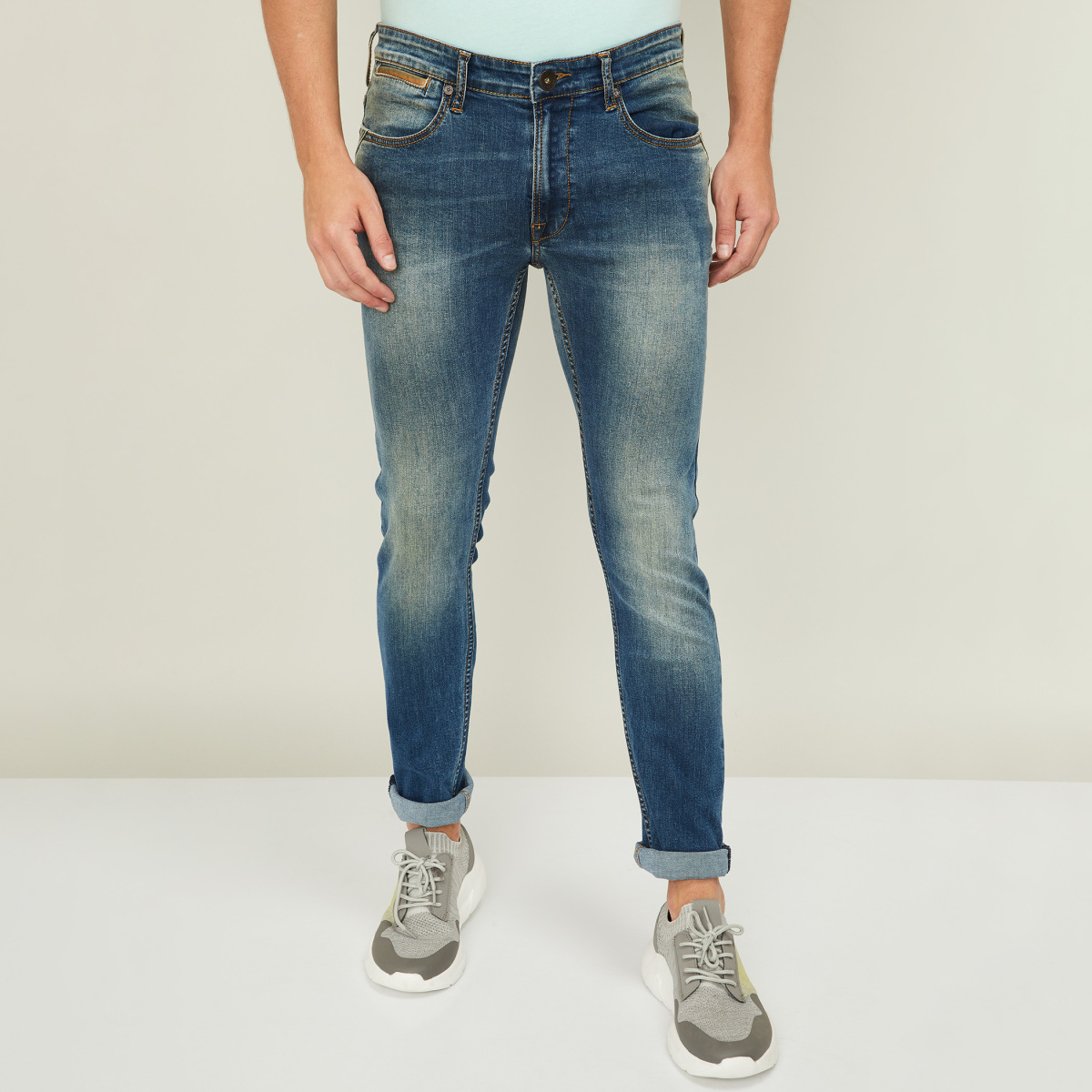 PEPE JEANS Men Stonewashed Skinny Fit Jeans