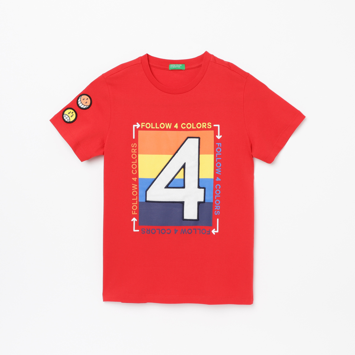 UNITED COLORS OF BENETTON Boys Printed Crew Neck T-shirt