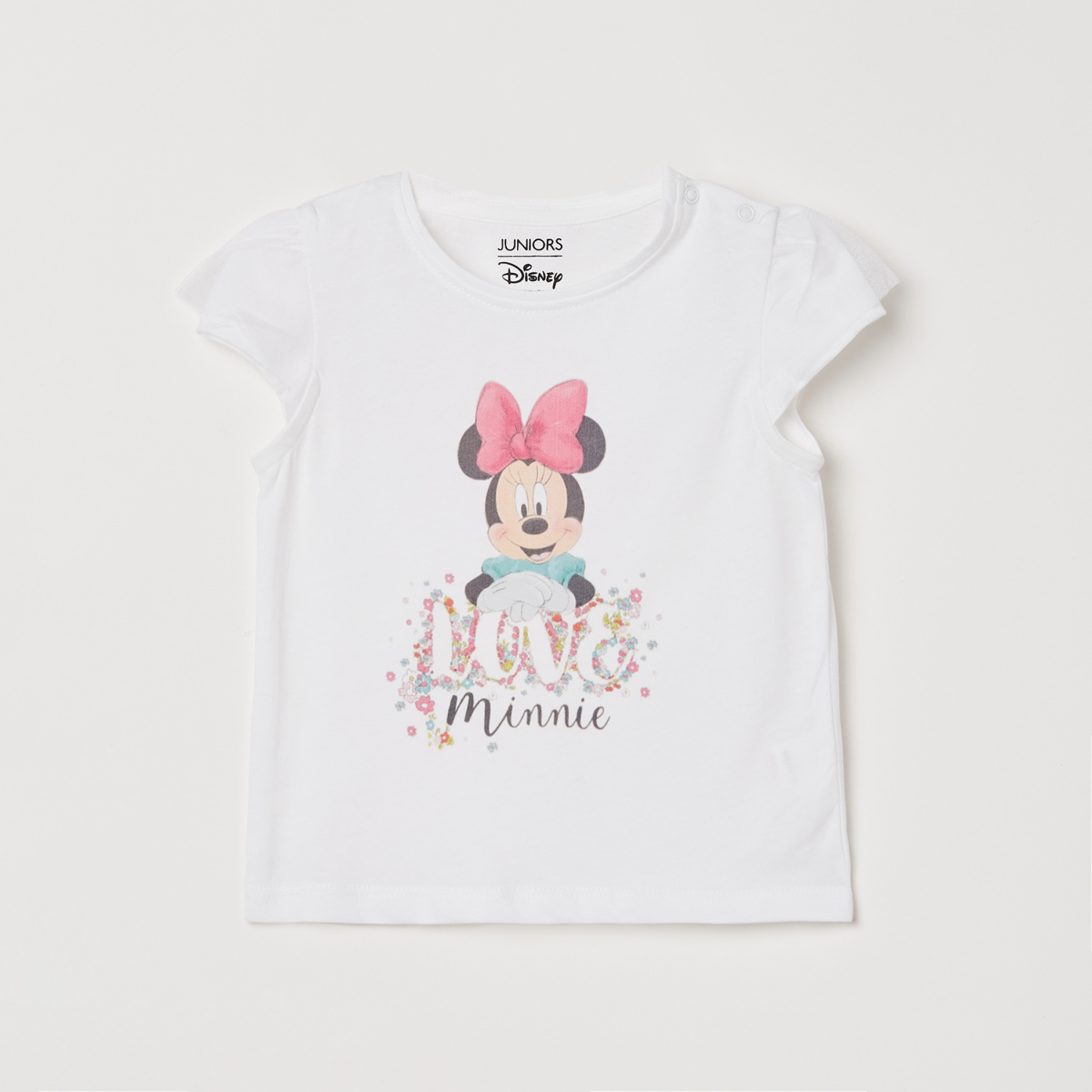 JUNIORS Girls Mickey Mouse Print Top