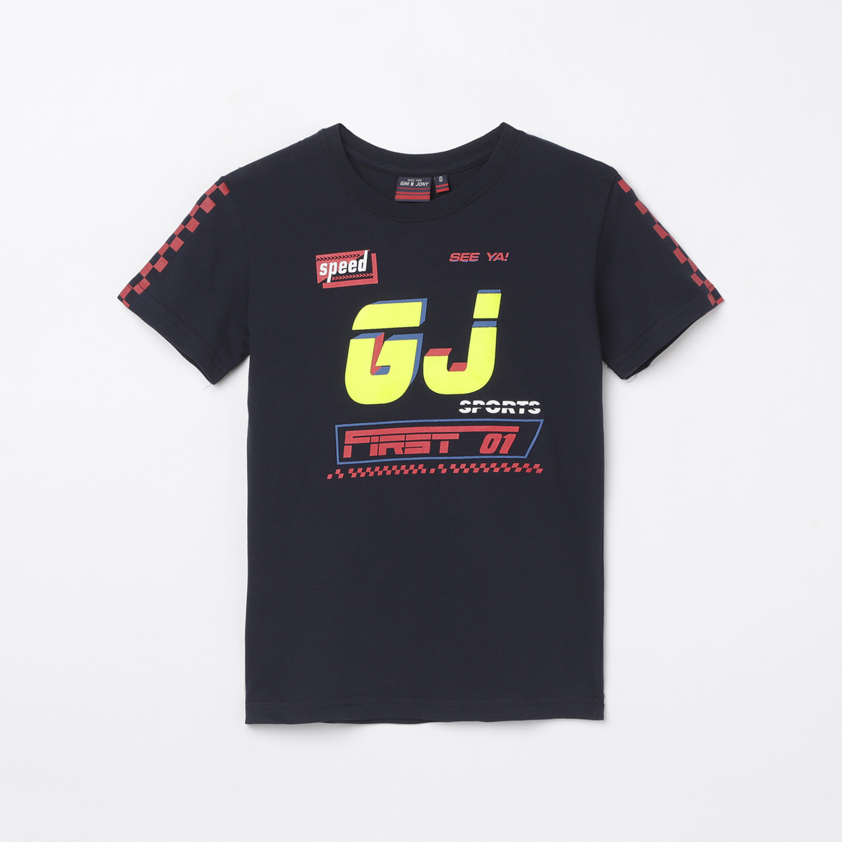 GINI & JONY Boys Printed Crew Neck T-shirt