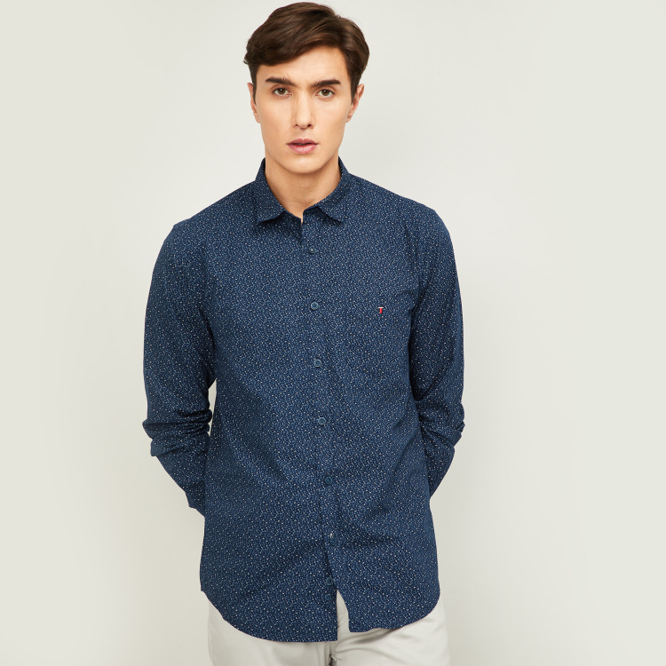 

LP SPORT Men Printed Full Sleeves Super Slim Fit Casual Shirt, Blue