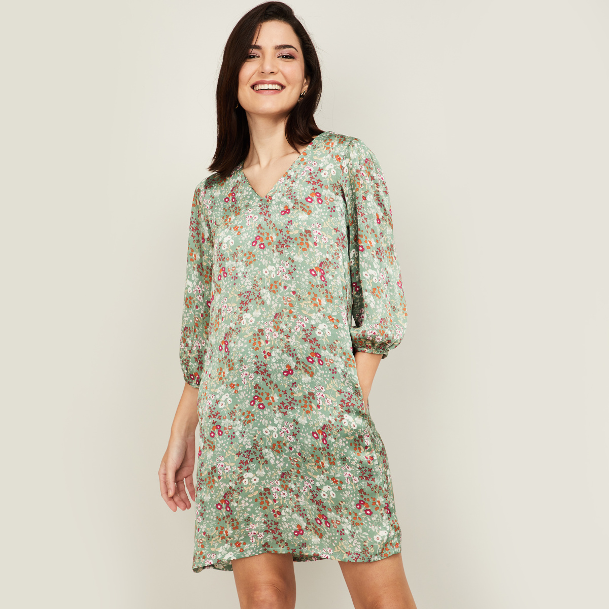 AND Women Floral Print Shift Dress