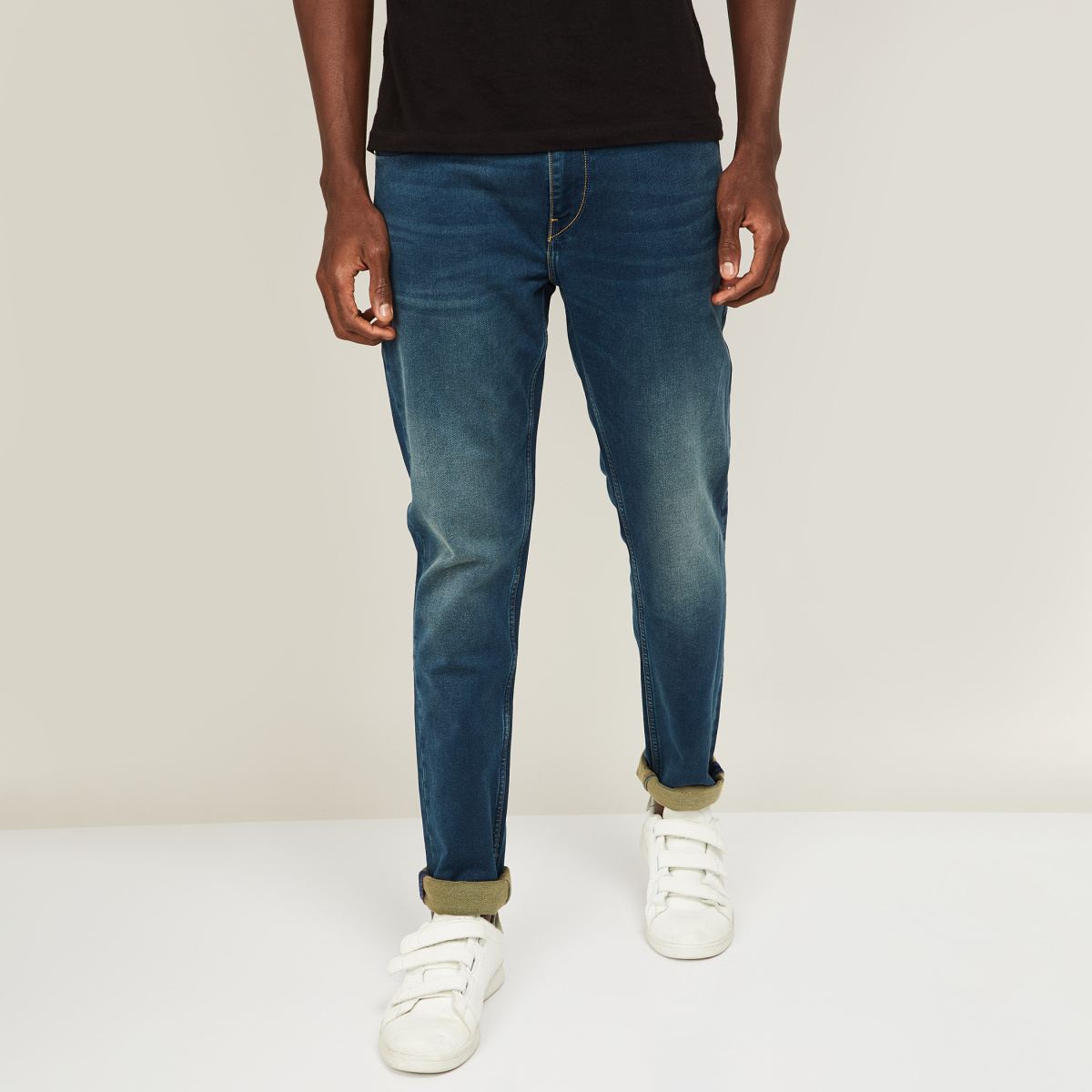 LEE Men Light-Washed Skinny Fit Jeans