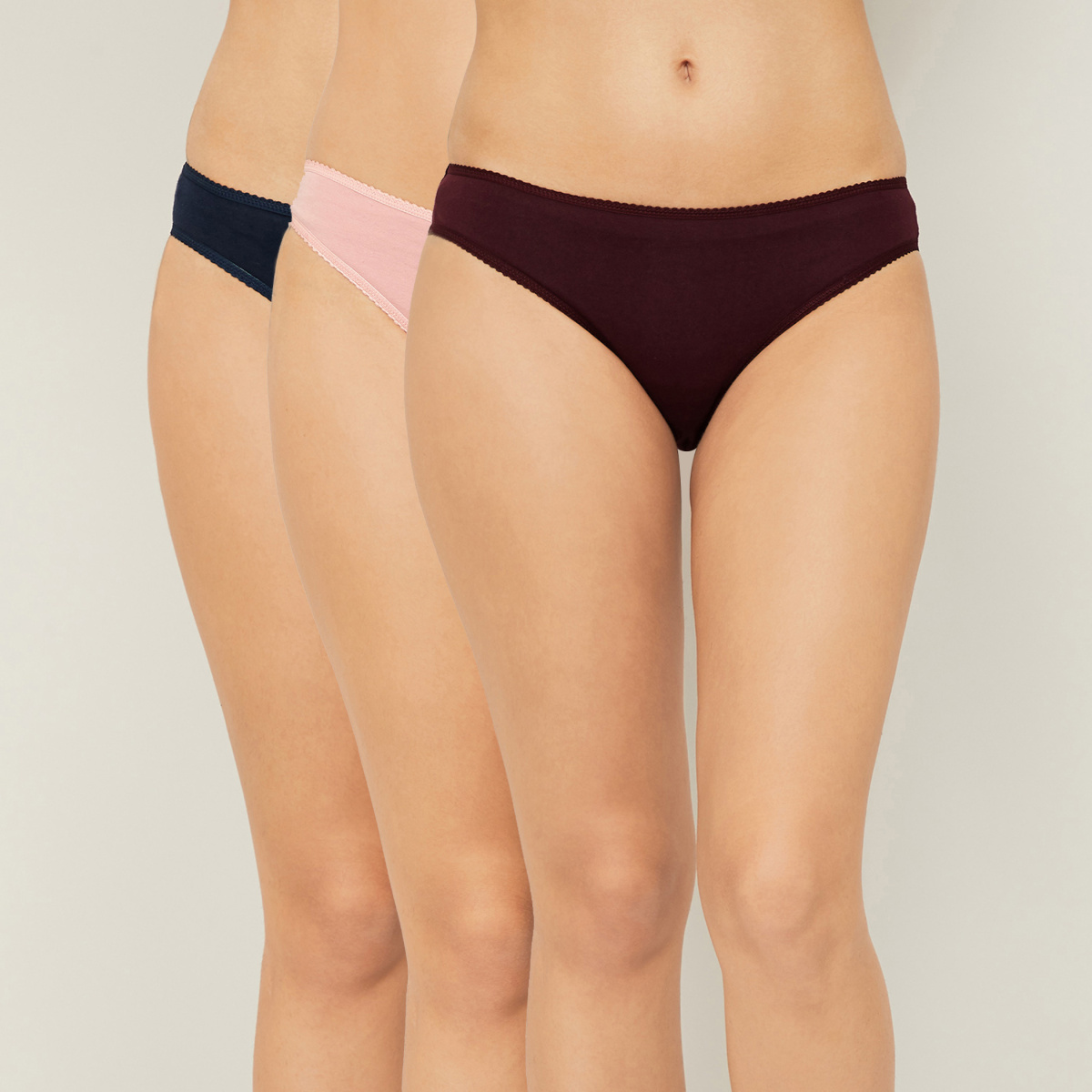 GINGER Women Assorted Solid Panties - Pack Of 3