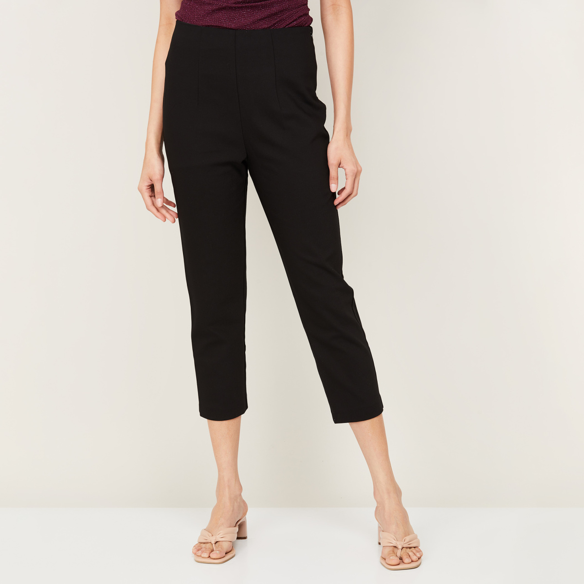 CODE Women Solid Cropped Trousers  Lifestyle Stores  Vijay Nagar  Indore
