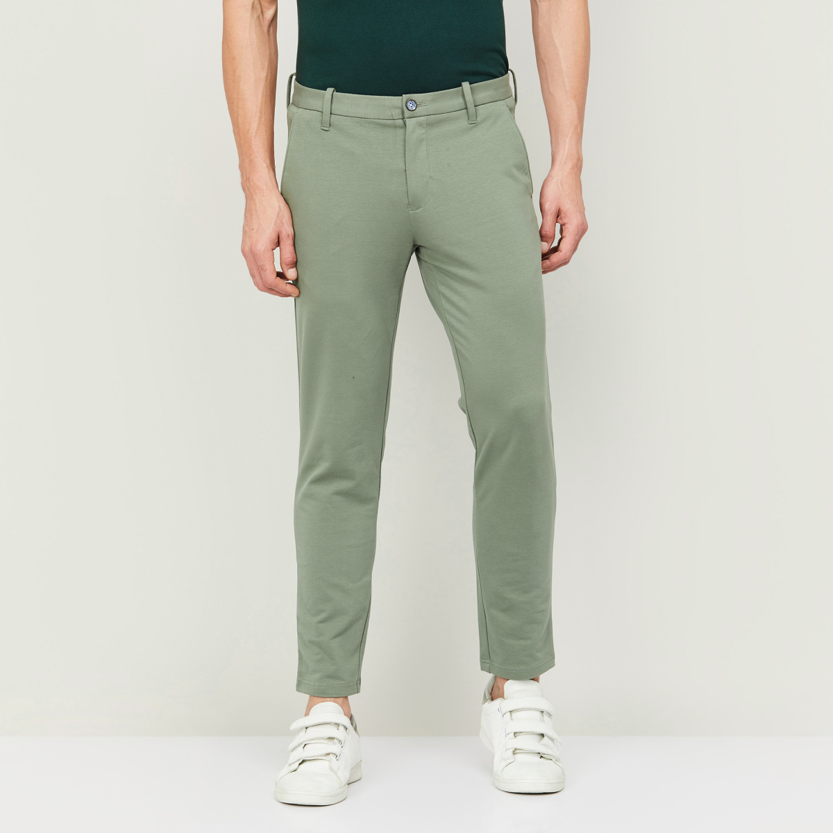 CODE Men Solid Slim Tapered Fit Casual Trousers | Lifestyle Stores |  Circular Road | Amritsar