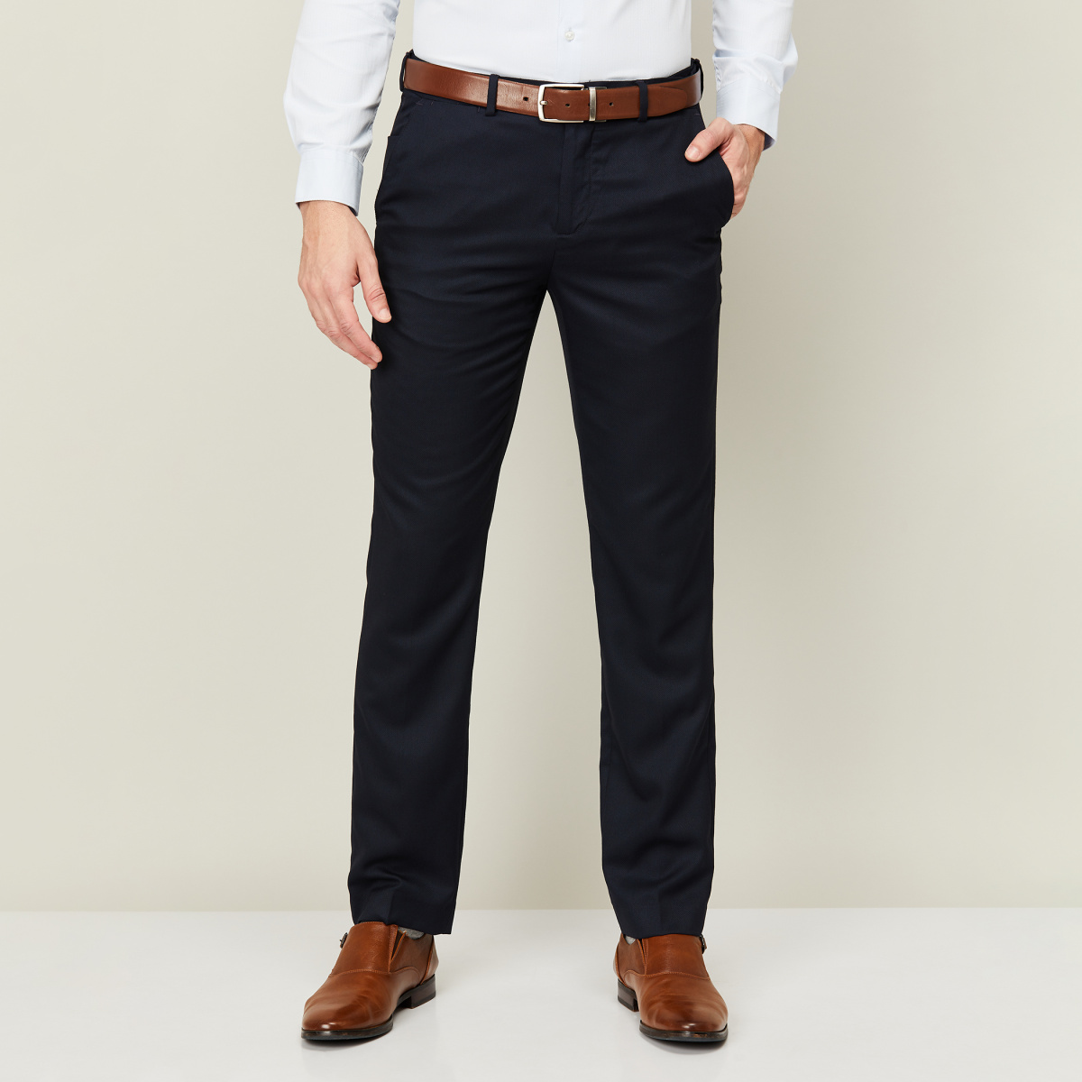 CODE FORMAL by Lifestyle Regular Fit Men Grey Trousers - Buy CODE FORMAL by  Lifestyle Regular Fit Men Grey Trousers Online at Best Prices in India |  Flipkart.com