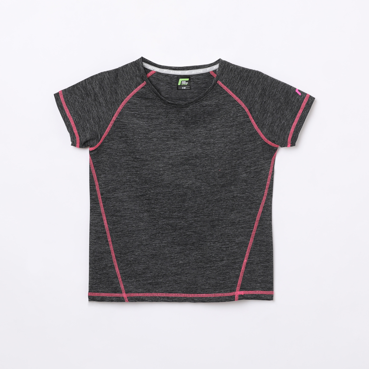 FAME FOREVER ACTIVE Girls Solid Round Neck T-shirt