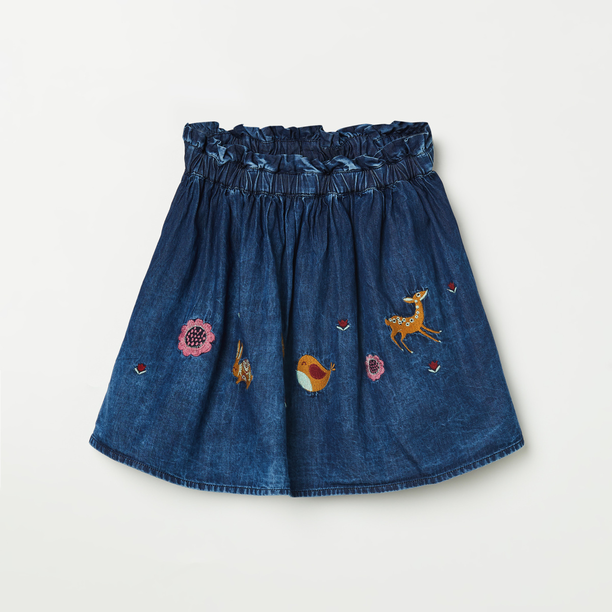 V23 Girls A-Line Skirt Childrens Flat Fashion Sketch Template