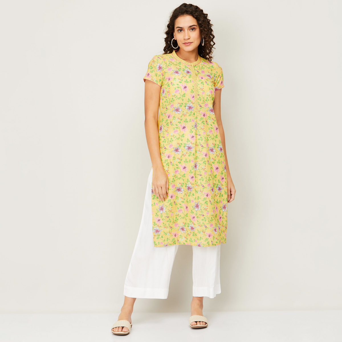 Cotton Yellow A Line Kurti, Size: S-7XL at Rs 588/piece in Jaipur | ID:  23161860633