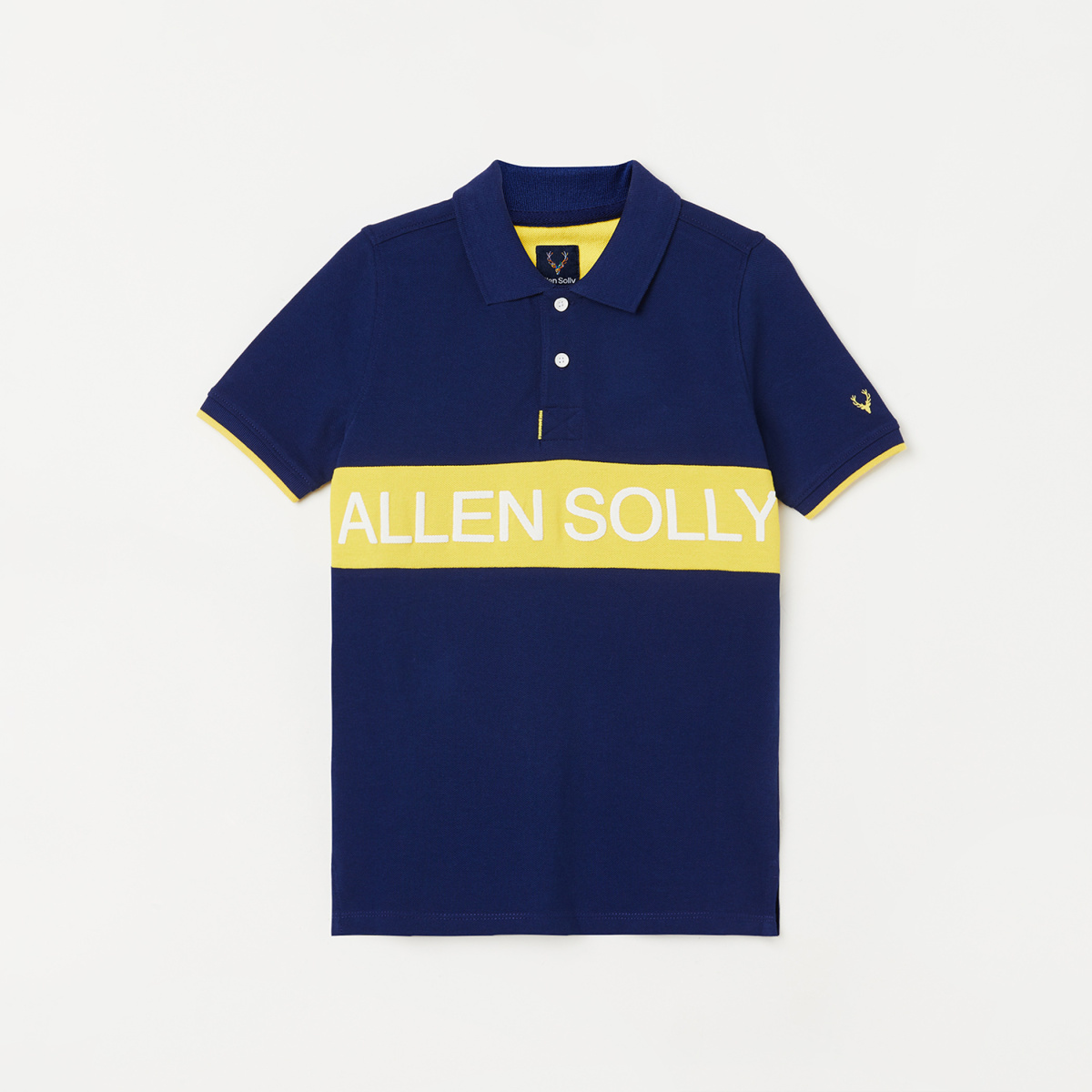 ALLEN SOLLY Boys Printed Short Sleeves Polo T-shirt