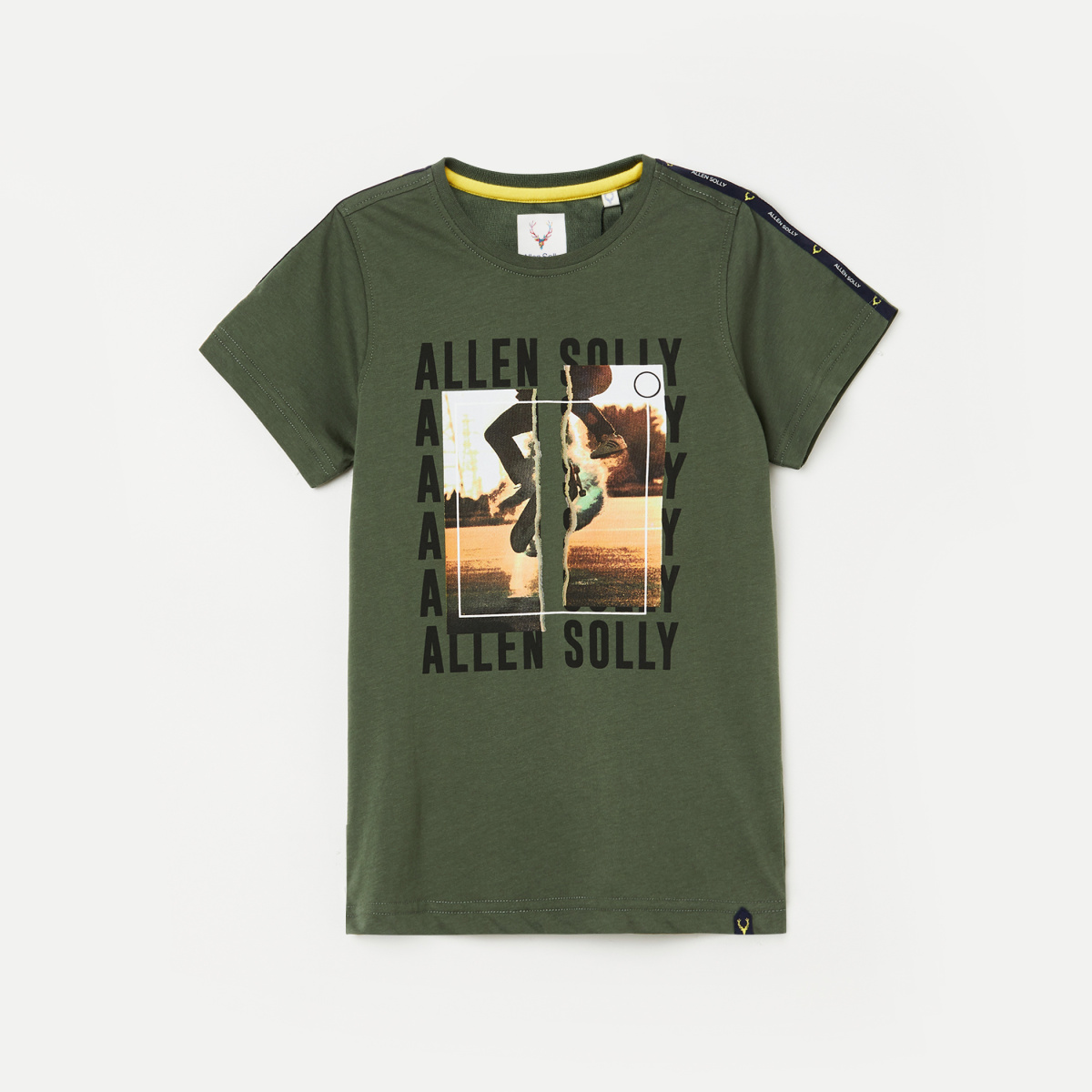 ALLEN SOLLY Boys Graphic Print Crew Neck T-shirt