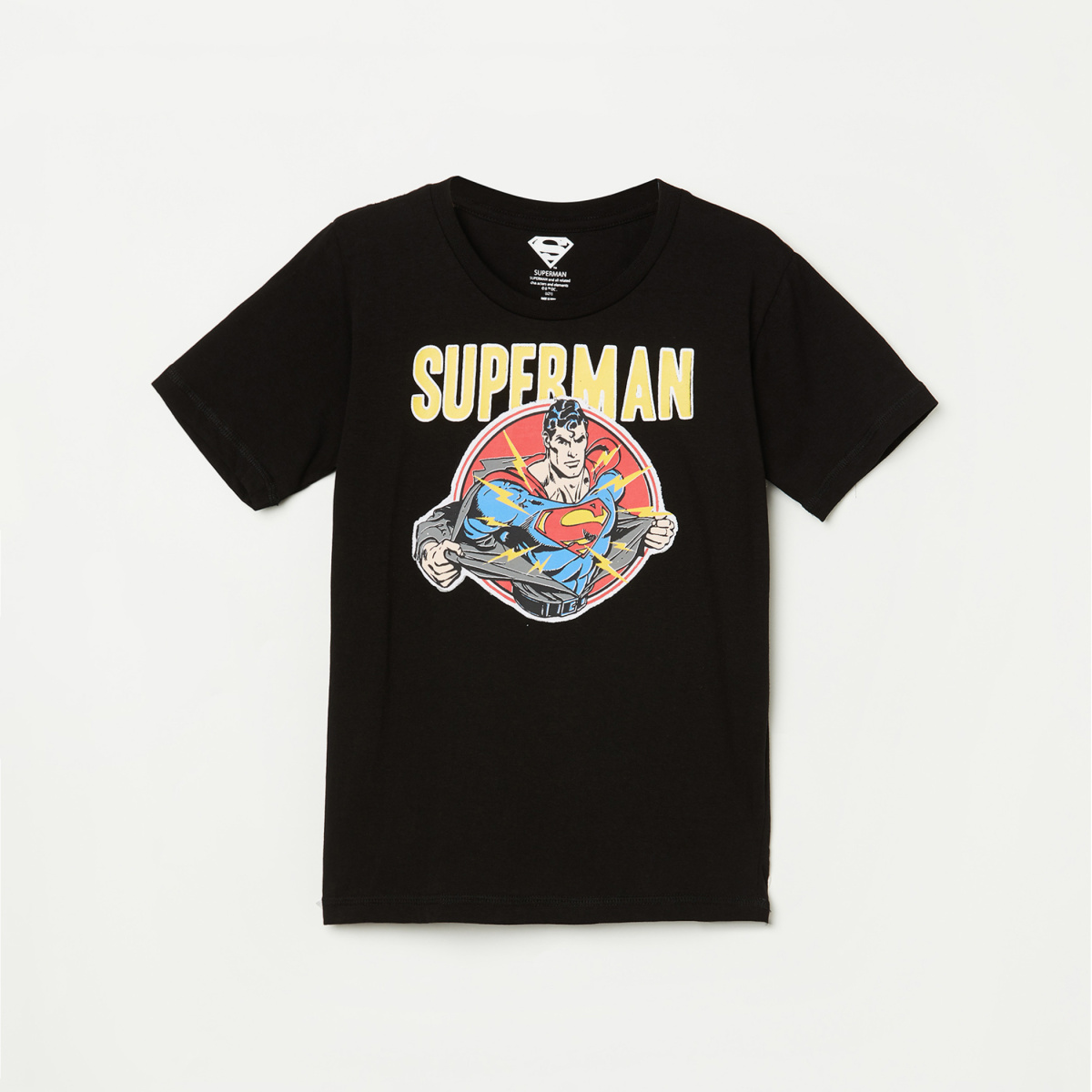 KIDSVILLE Boys Superman Printed Crew Neck T-shirt