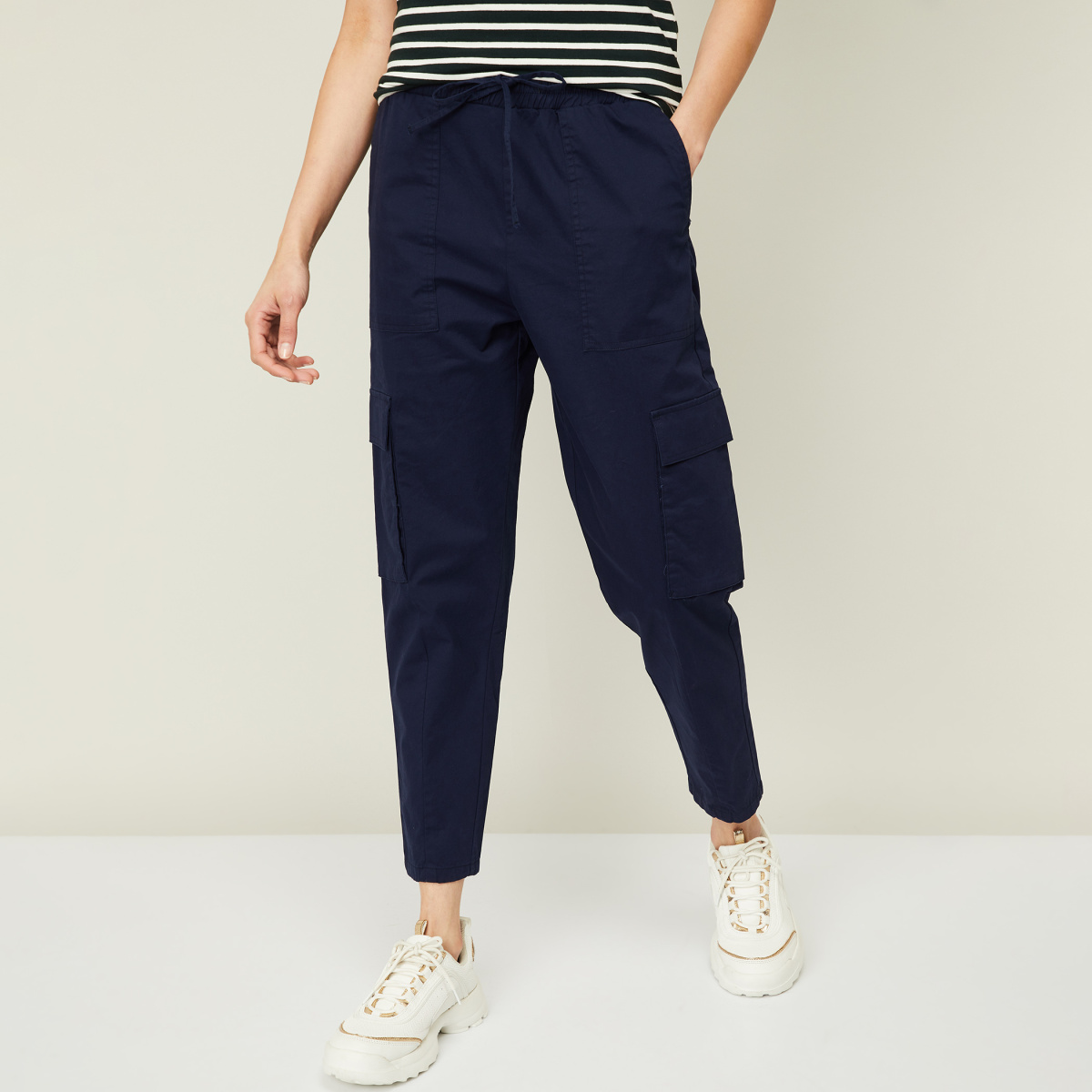 Color Cargo Pants With Zip Front Slit – TandyWear