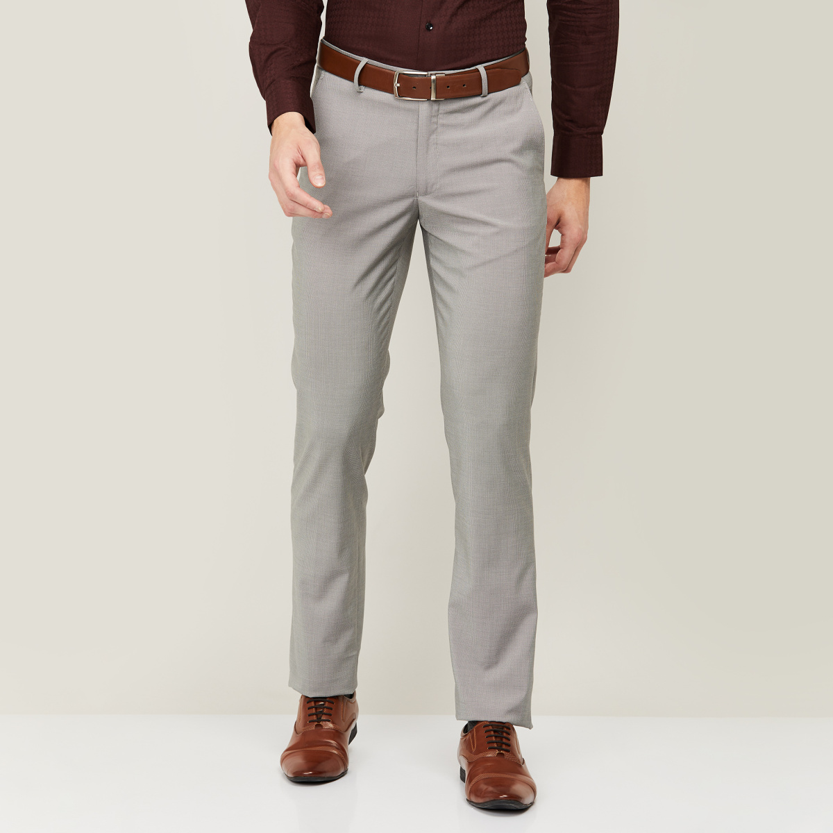 Buy Louis Philippe Men Slim Fit Formal Trousers - Trousers for Men 20443484  | Myntra