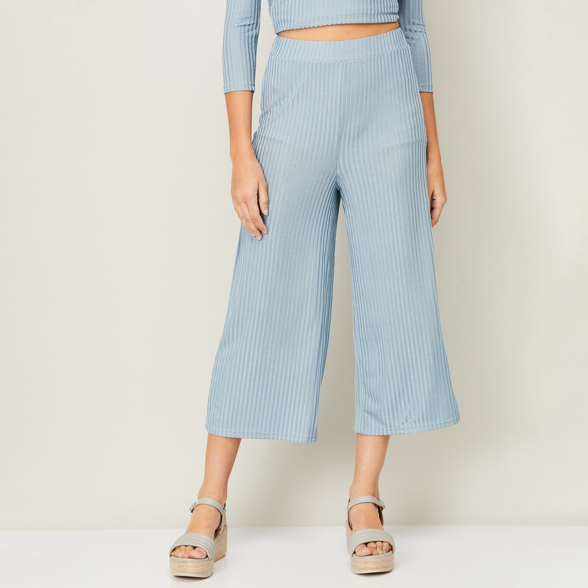 Miss Selfridge knitted trousers in sage  ASOS