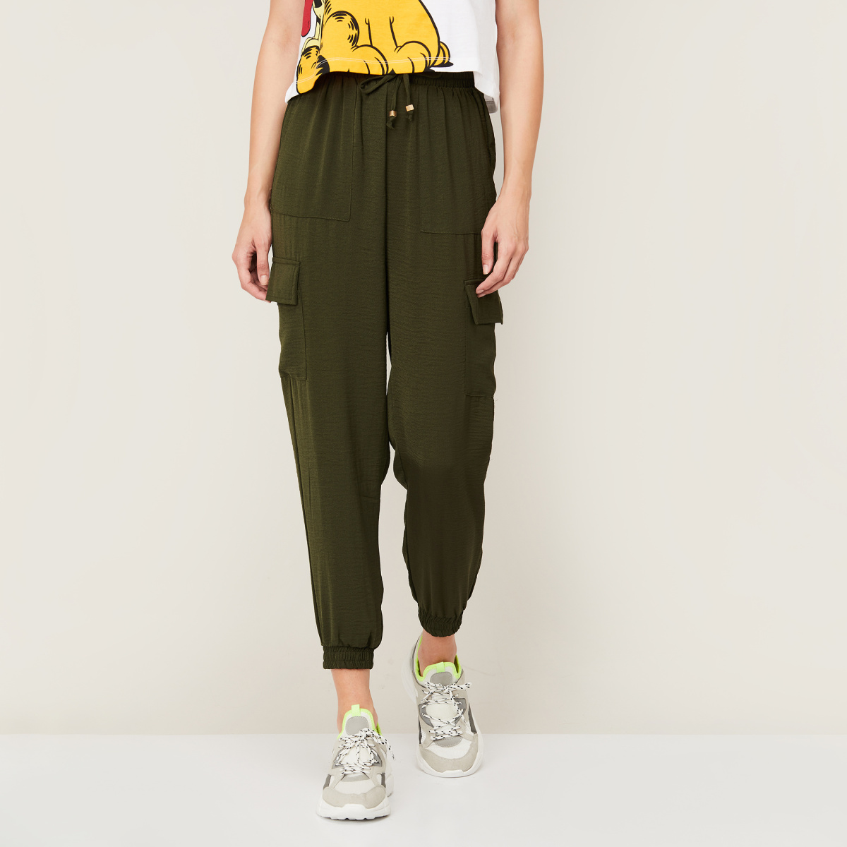Regular-fit cargo trousers in an eco-friendly fabric - Yasmine Military  Olive La Martina | Shop Online