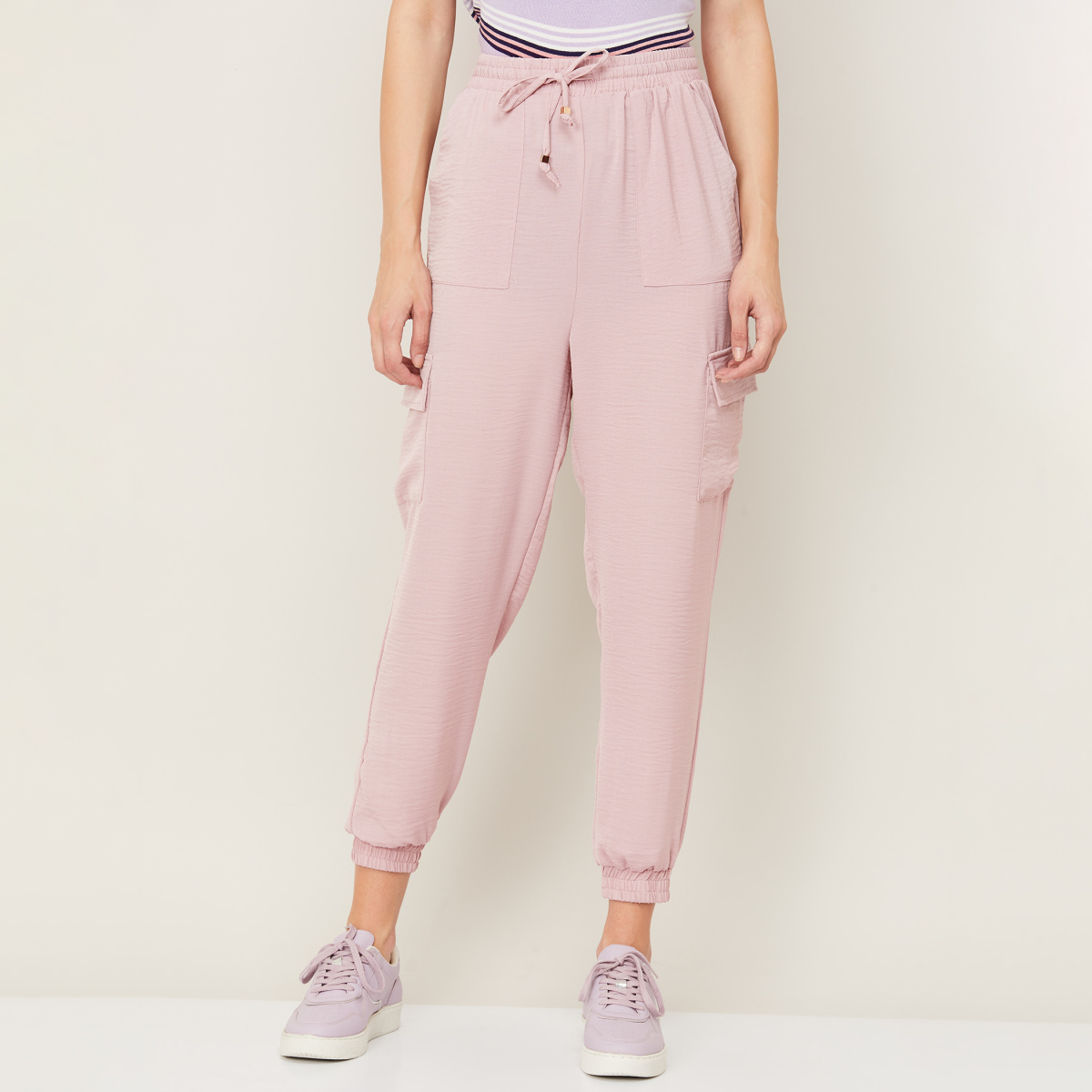 Cargo Hero Pink Elasticated Cargo Trousers | Pink Boutique – Pink Boutique  UK