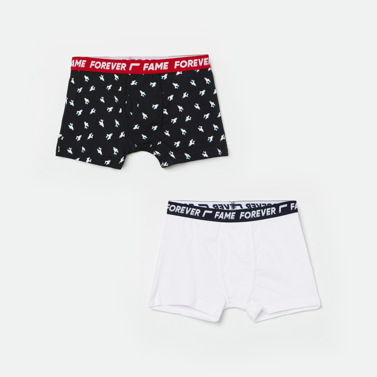 FAME FOREVER Boys Printed Knit Boxers - Pack of 2
