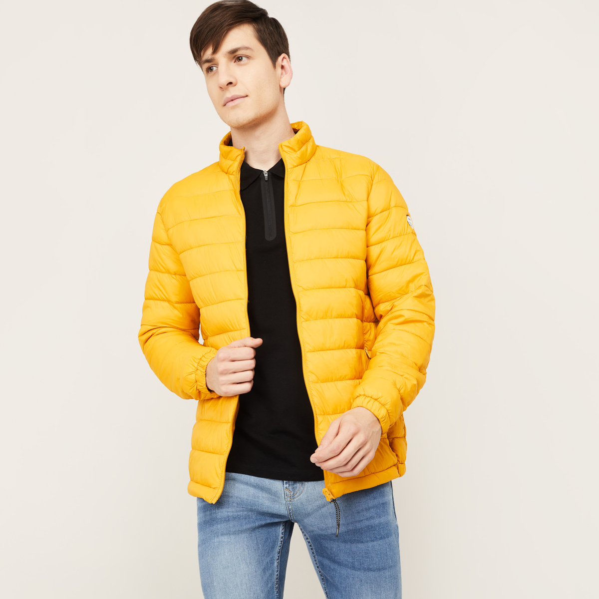 Buy online Stand Collar Solid Quilted Jacket from Jackets for Men by Status  Quo for ₹1849 at 50% off | 2024 Limeroad.com
