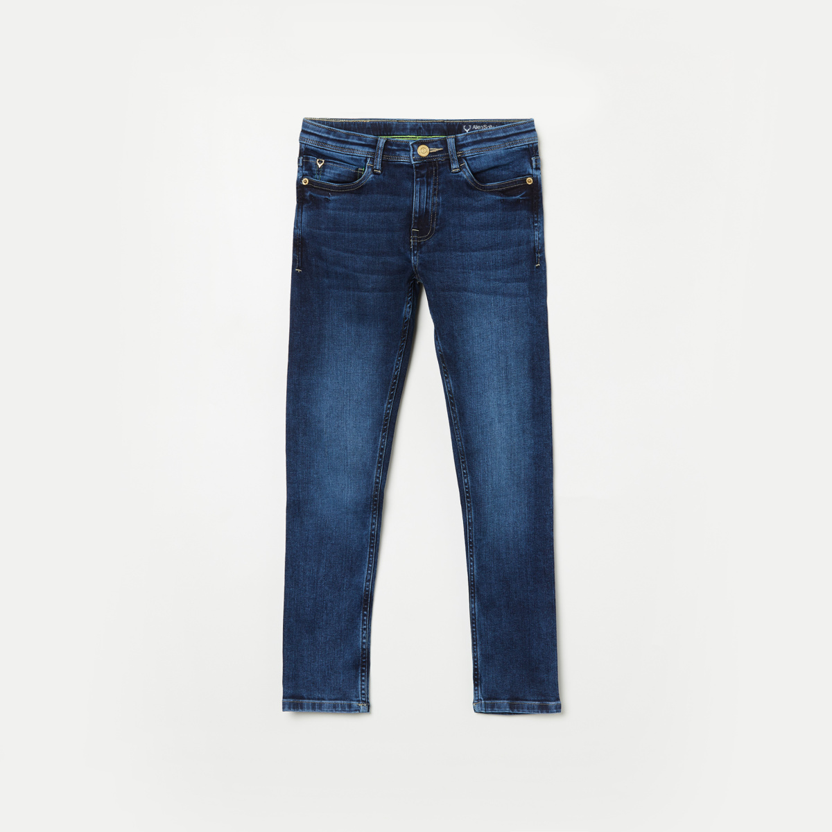 ALLEN SOLLY Boys Medium-Washed Skinny Fit Jeans