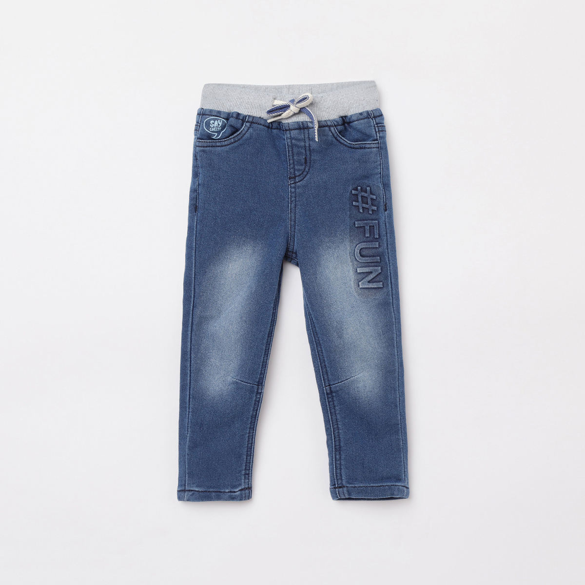 JUNIORS Boys Printed Slim Fit Jeans