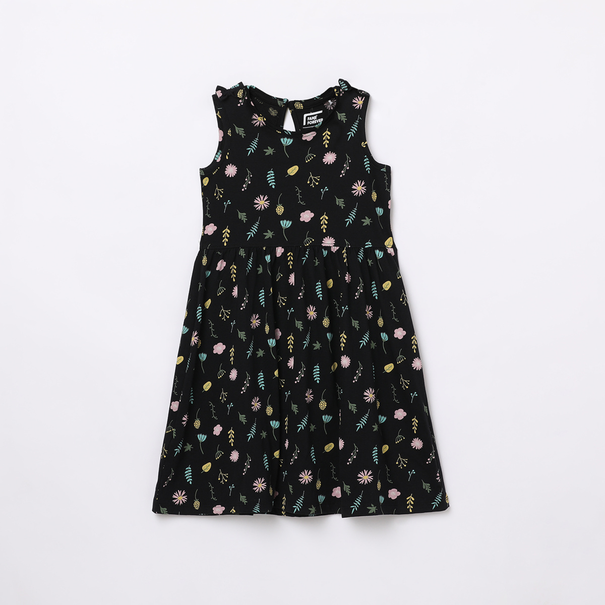 FAME FOREVER KIDS Girls Printed Sleeveless A-Line Dress