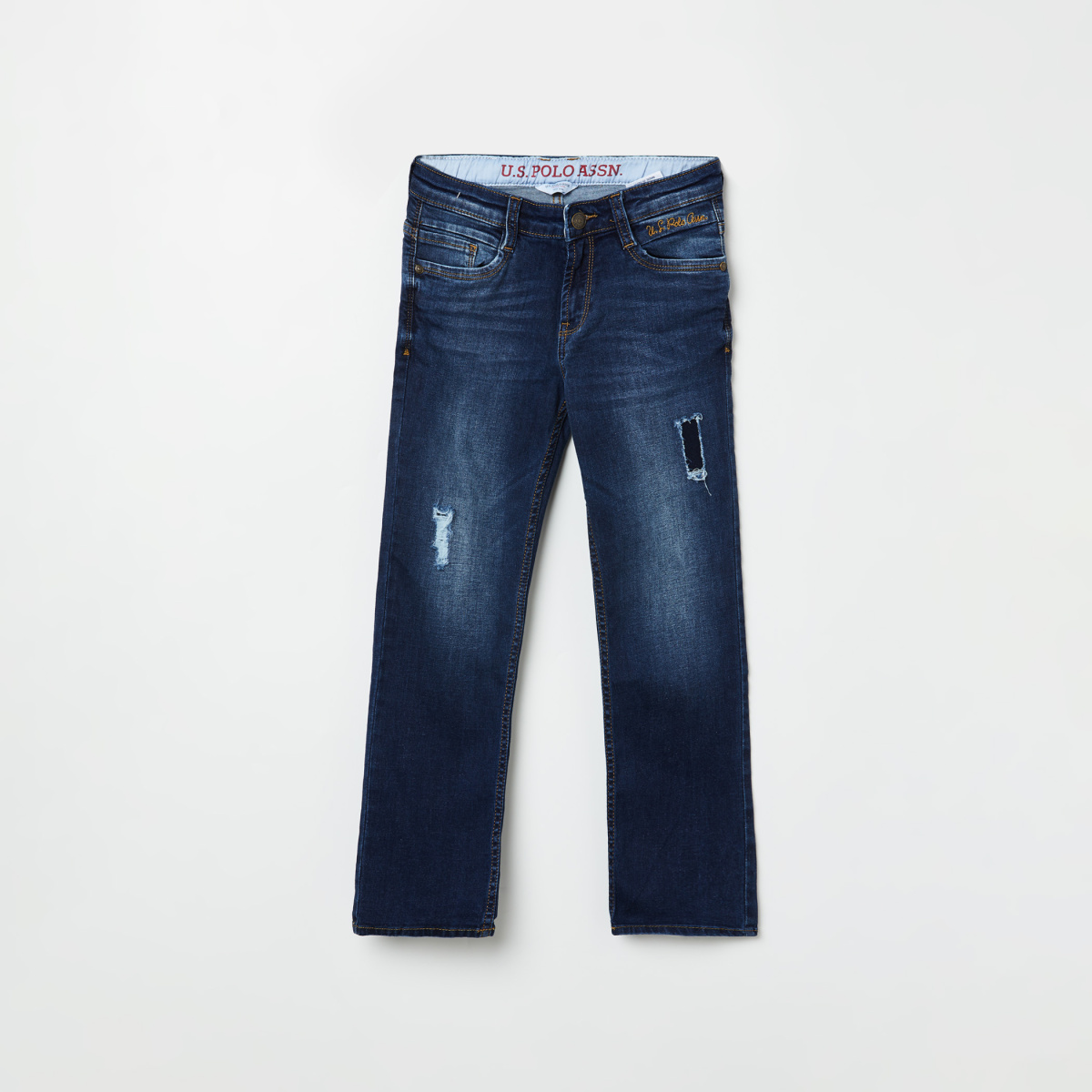 U.S. POLO ASSN KIDS Boys Stonewashed Slim Fit Jeans