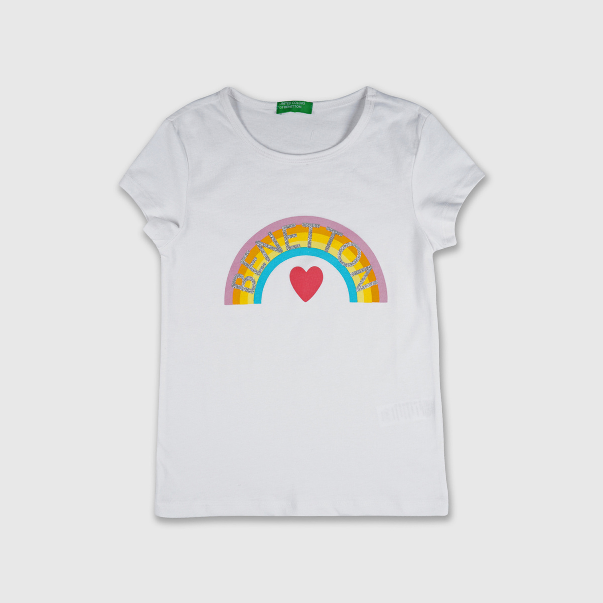 UNITED COLORS OF BENETTON Girls Printed Round Neck T-shirt