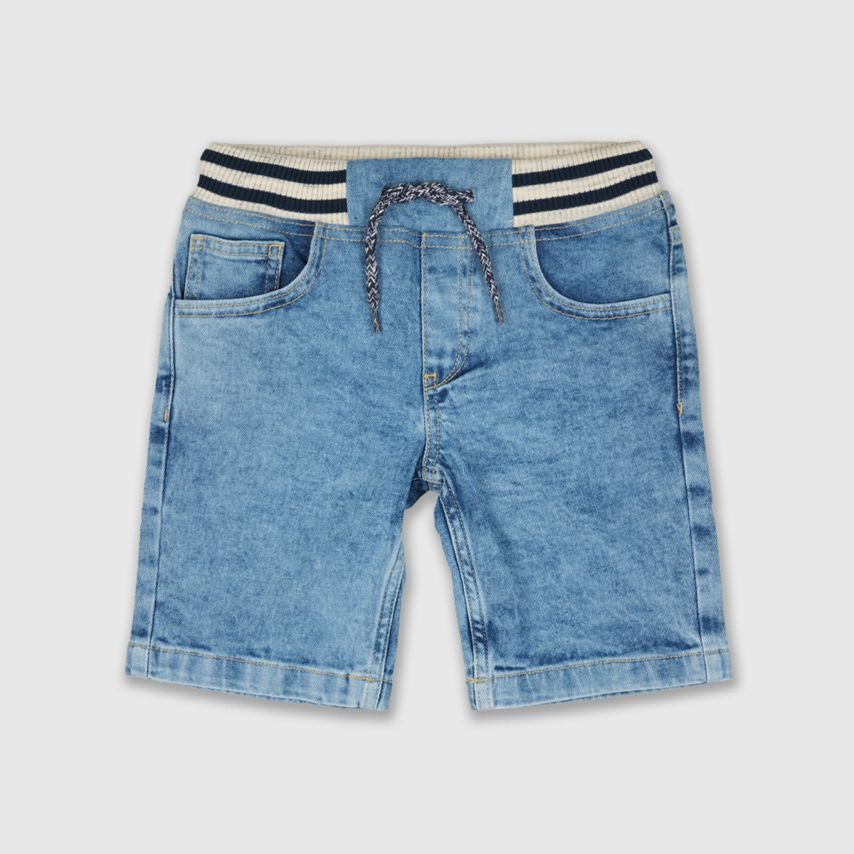 UNITED COLORS OF BENETTON Boys Solid Woven Denim Shorts