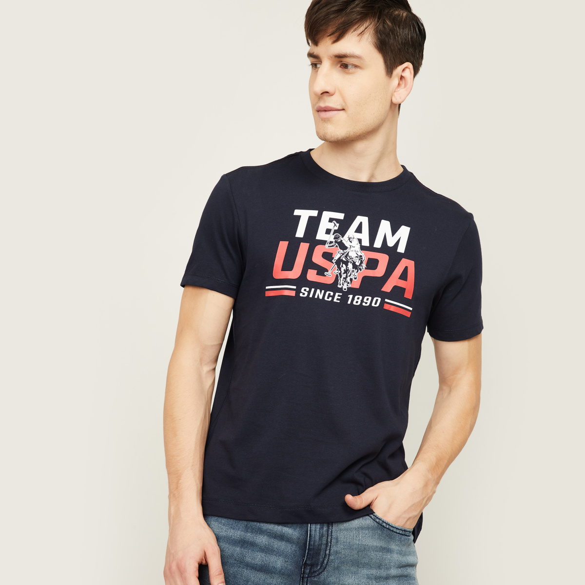 U.S. POLO ASSN. Men Printed Crew Neck T-shirt