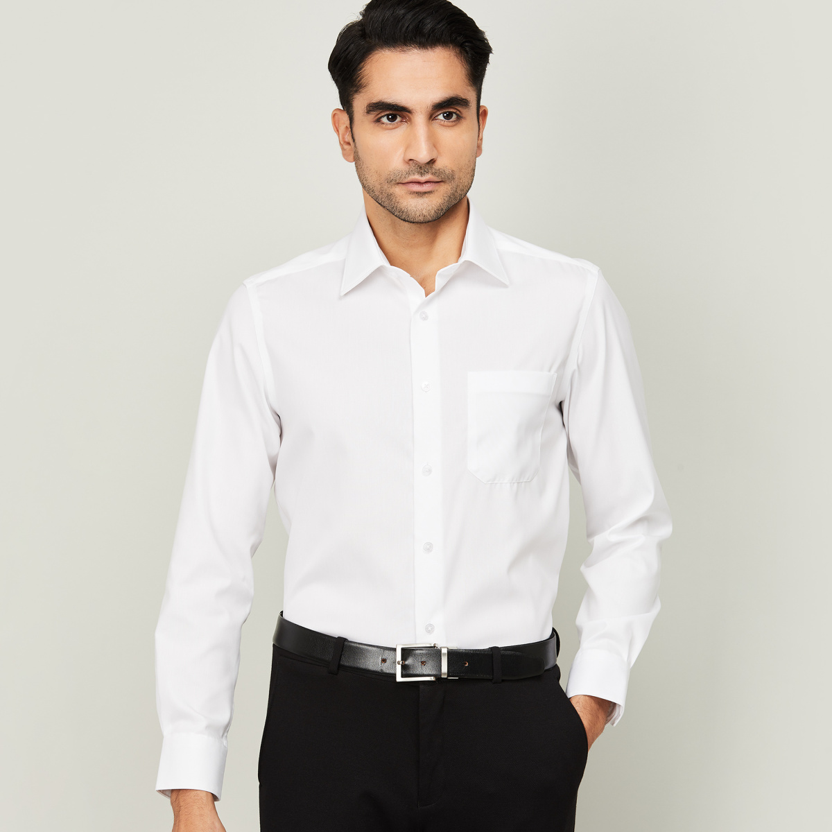 LOUIS PHILIPPE Men Solid Formal White Shirt - Buy LOUIS PHILIPPE