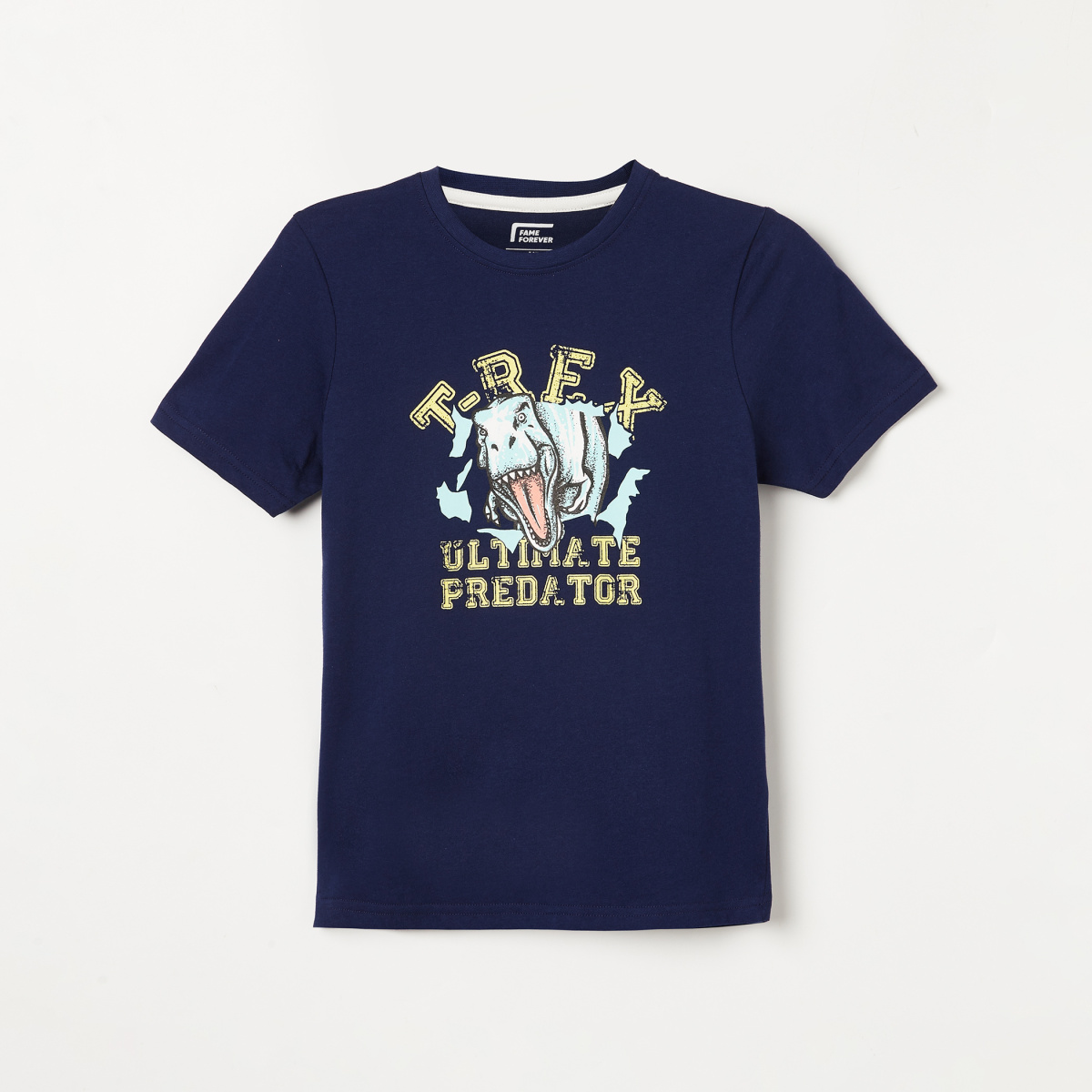 FAME FOREVER Boys Printed Regular Fit Crew Neck T-shirt