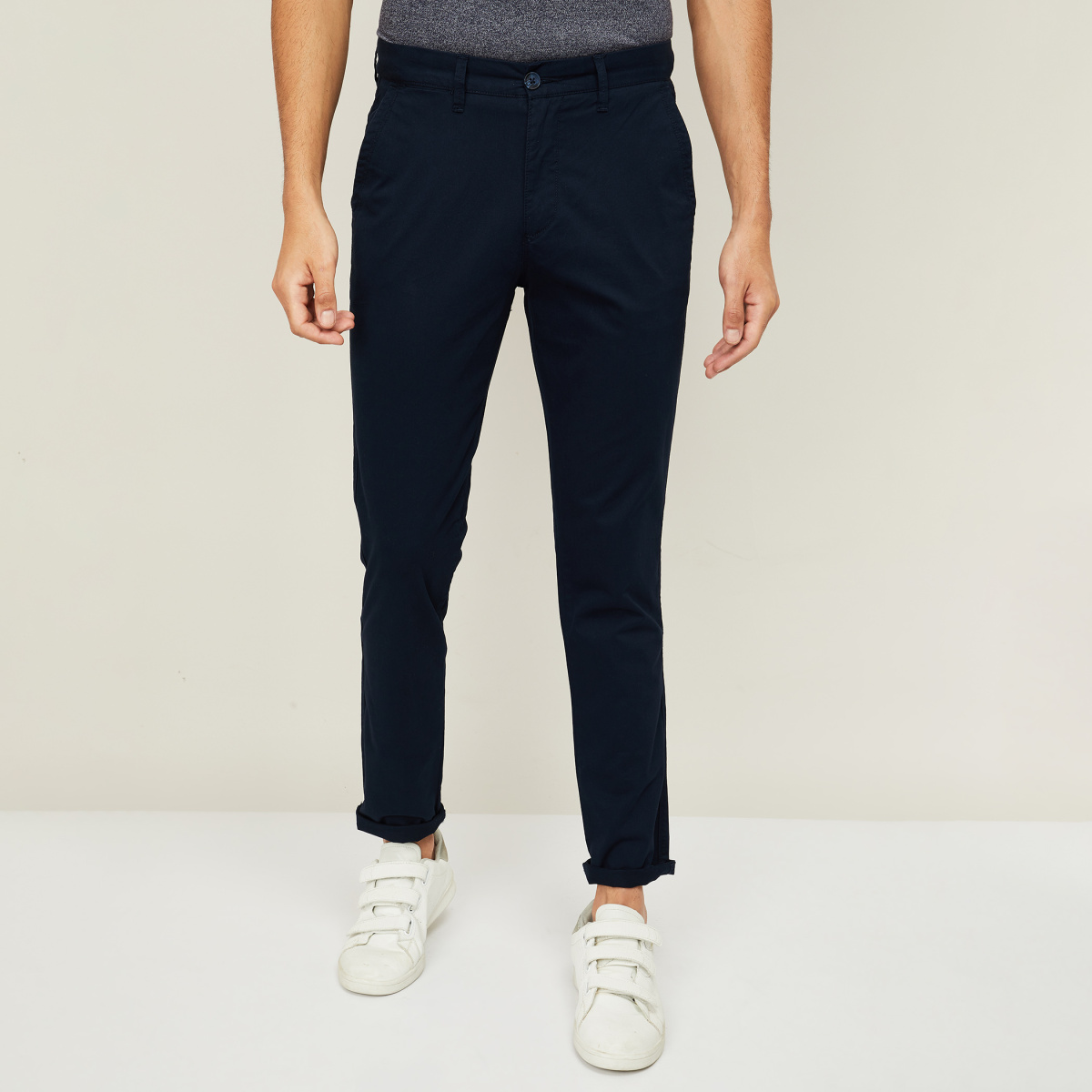 Buy United Colors of Benetton Grey Slim Fit Trousers for Mens Online @ Tata  CLiQ