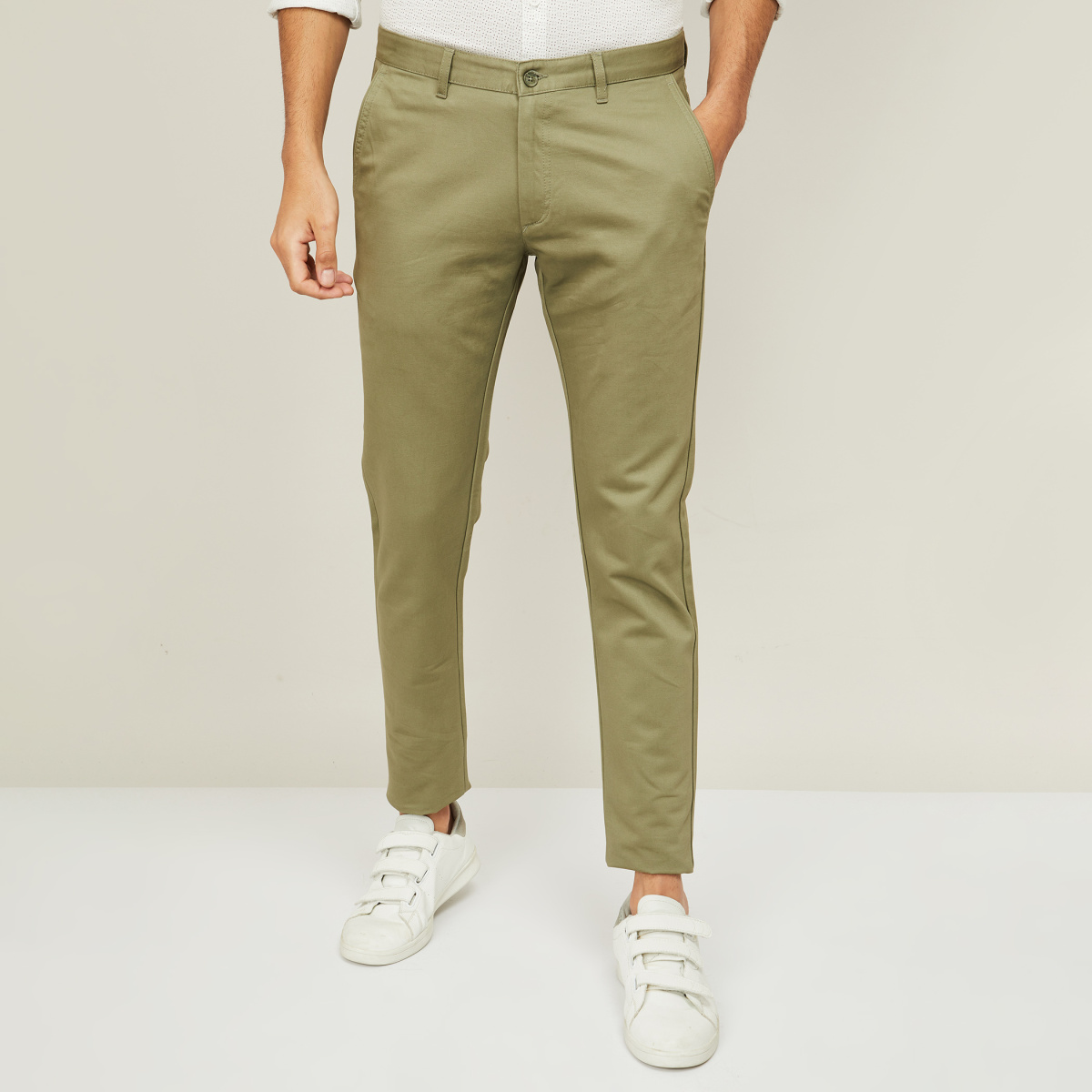 Buy Men Blue Slim Fit Solid Smart Casual Trousers online  Looksgudin