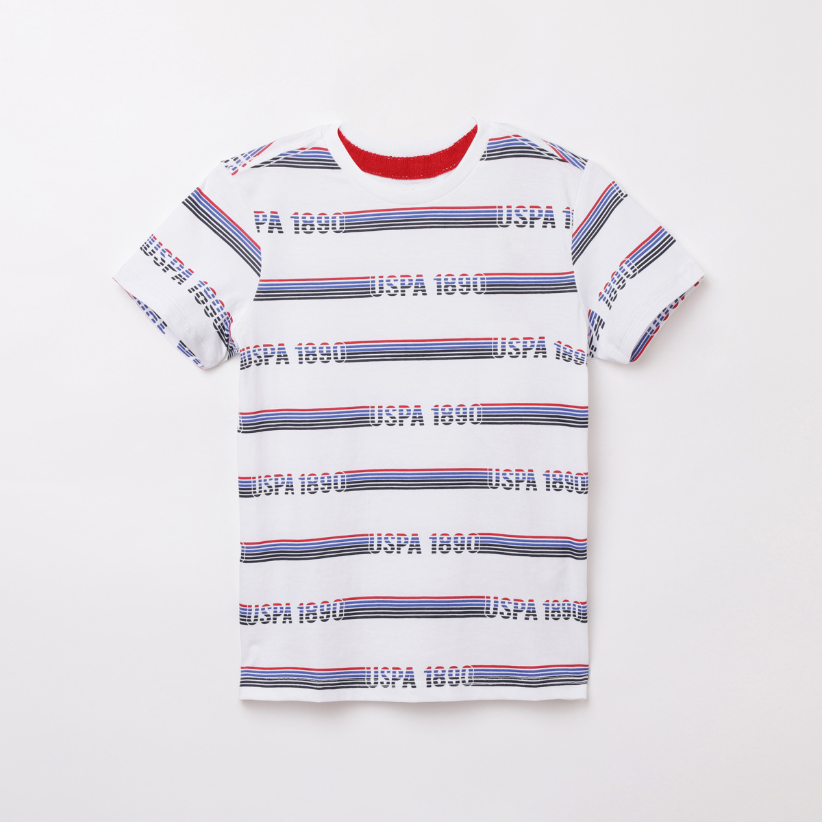 U.S. POLO KIDS Boys Printed Crew Neck T-shirt