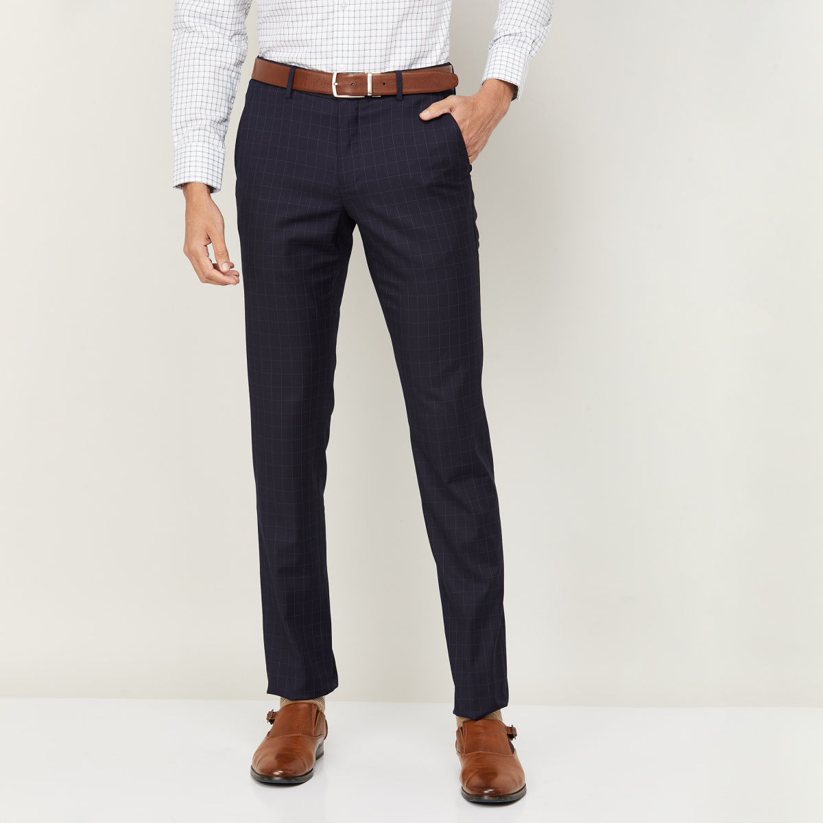 Louis Philippe Formal Trousers : Buy Louis Philippe Men Grey Slim Formal  Trousers Online | Nykaa Fashion